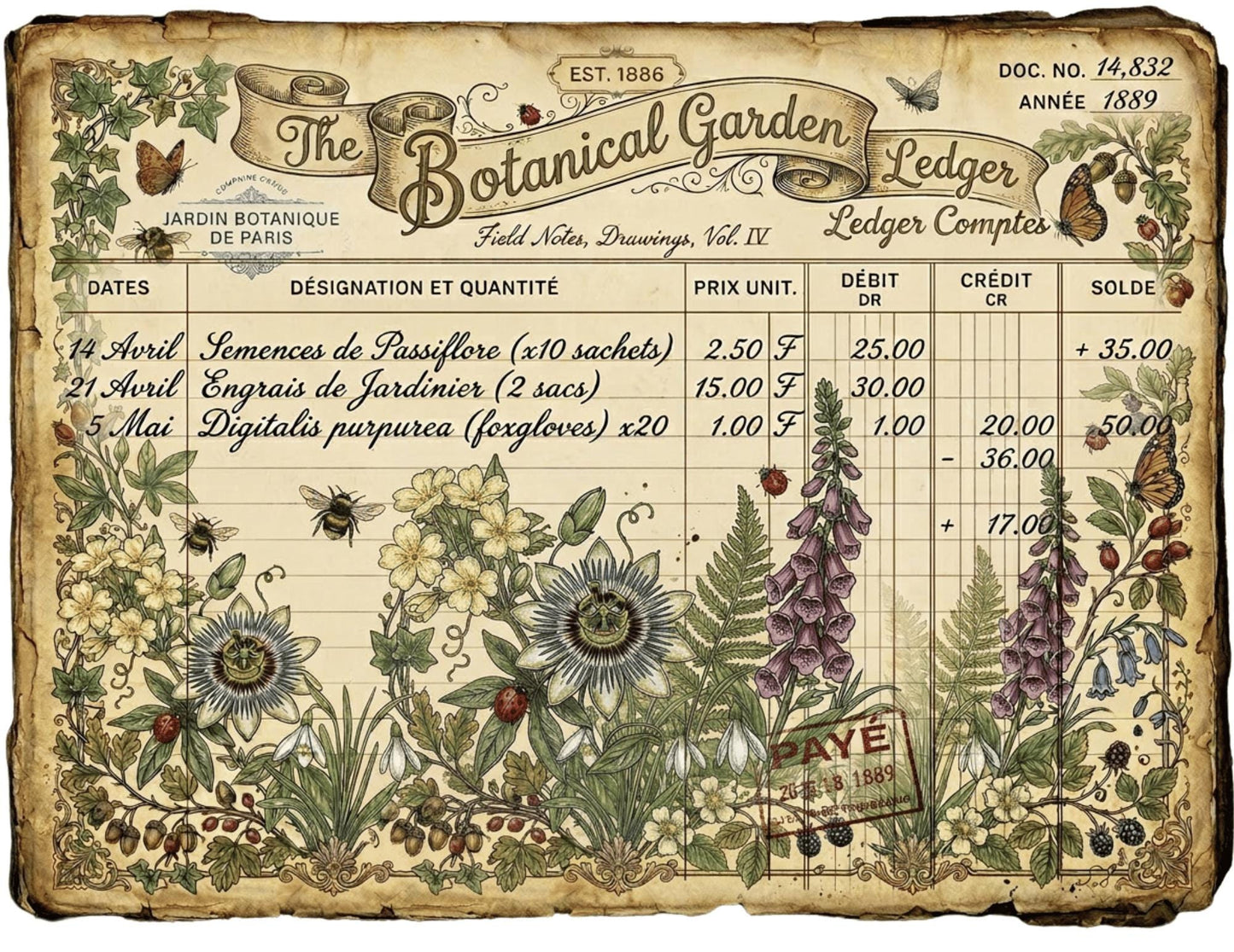 Victorian Naturalist Junk Journal Kit | Botanical Field Notes Printable | Vintage Ephemera Journal Pages | Instant Download Digital Kit
