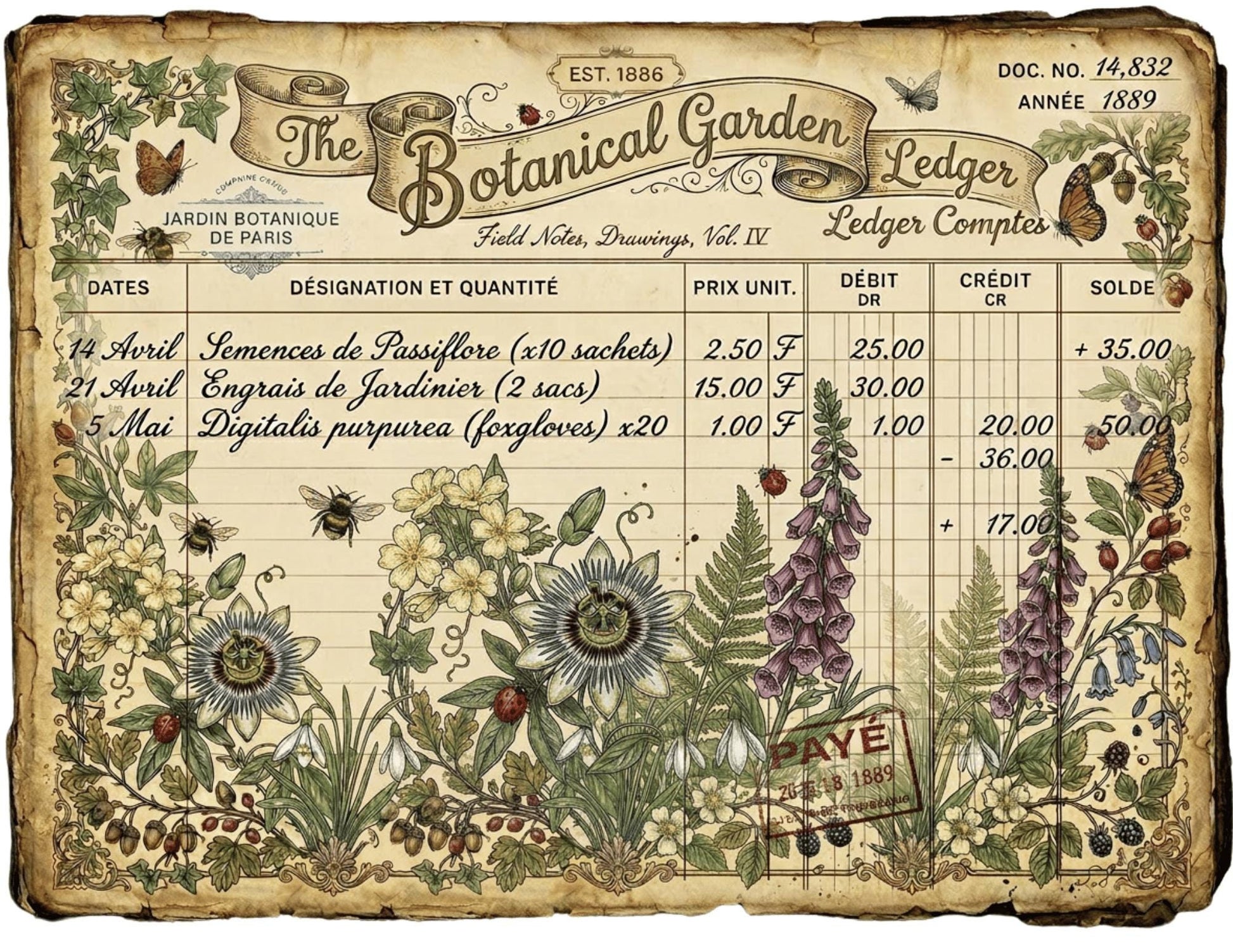 Victorian Naturalist Junk Journal Kit | Botanical Field Notes Printable | Vintage Ephemera Journal Pages | Instant Download Digital Kit