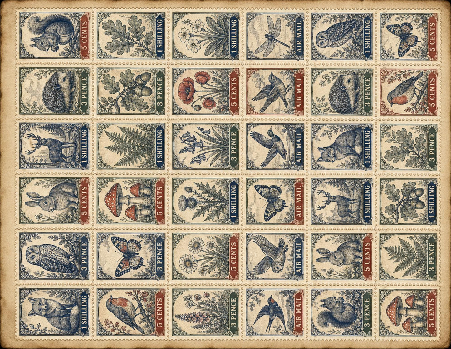 Victorian Archive Labels & Specimen Cards | Printable Natural History Ephemera | Junk Journal Printable Kit
