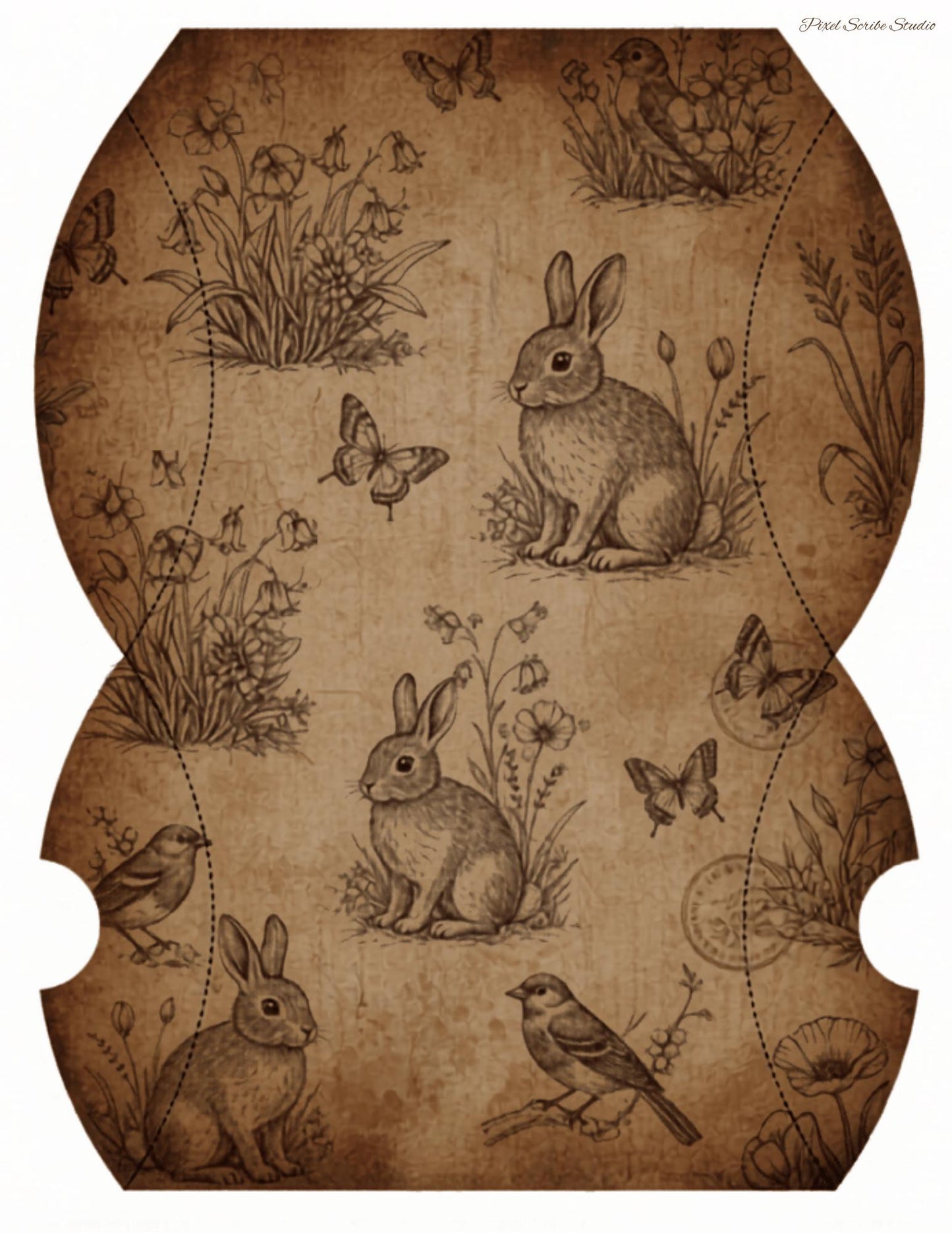 Woodland Archives Printable Ephemera Kit | Vintage Forest Junk Journal Bundle | Woodland Animals Tags Tickets Cards Bookmarks Pillow Box