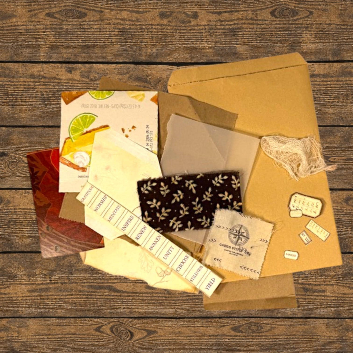 Mini Curated Ephemera Pack | Botanical Field Notes Journal Pieces | Handmade Vintage Journal Kit for Junk Journals & Collage