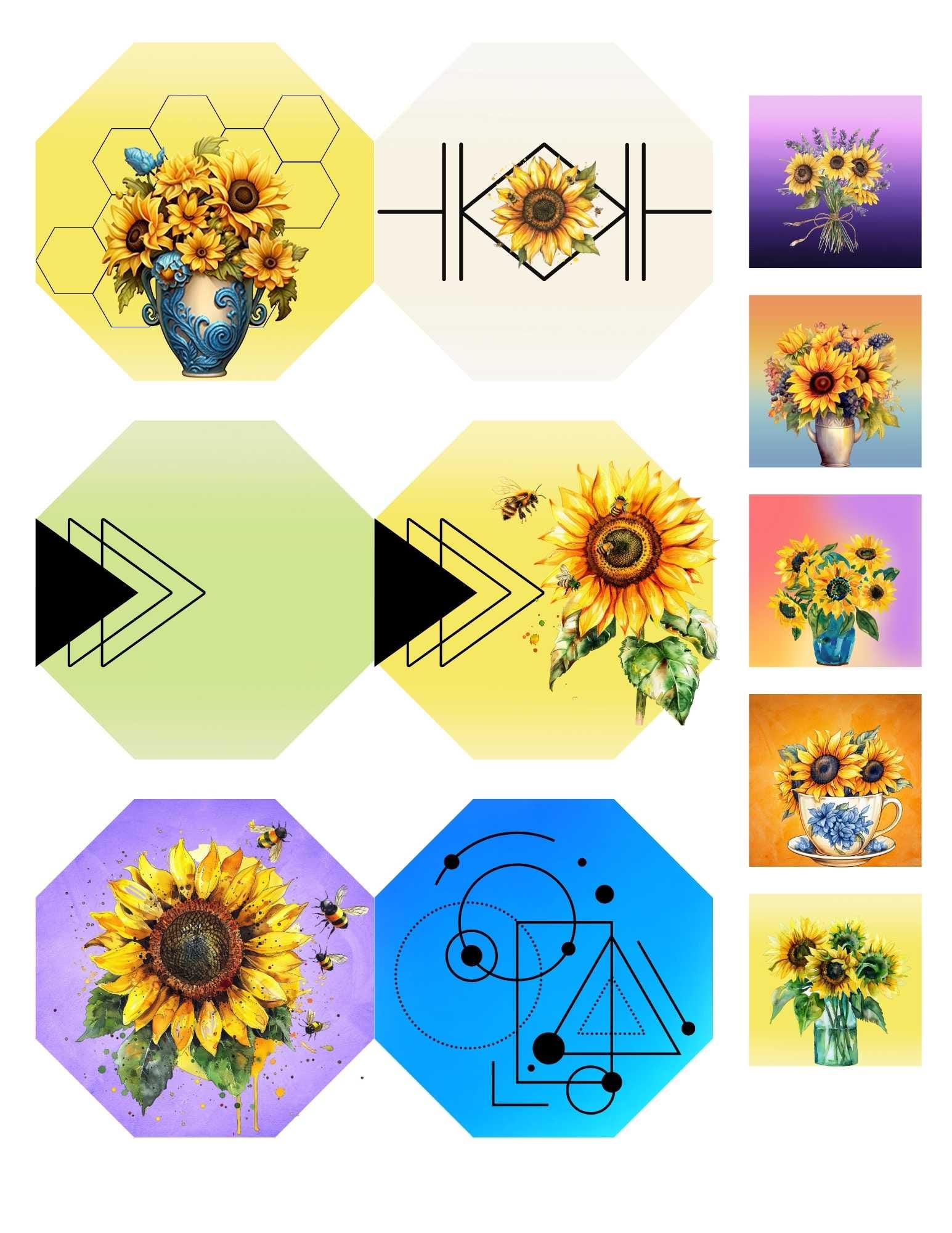 Botanical Field Notes – Sunflower Ephemera Kit (The Beauty of God) | 10 Printable Pages | Faith-Based Journal