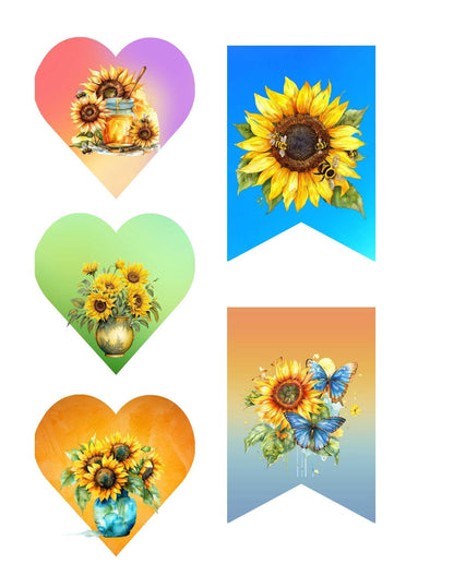 Botanical Field Notes – Sunflower Ephemera Kit (The Beauty of God) | 10 Printable Pages | Faith-Based Journal
