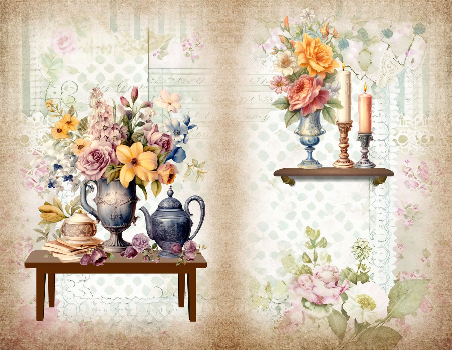The Seamstress’s Diary Vol. 3 | 24 Page Vintage Sewing Folio Kit | Printable Junk Journal Ephemera