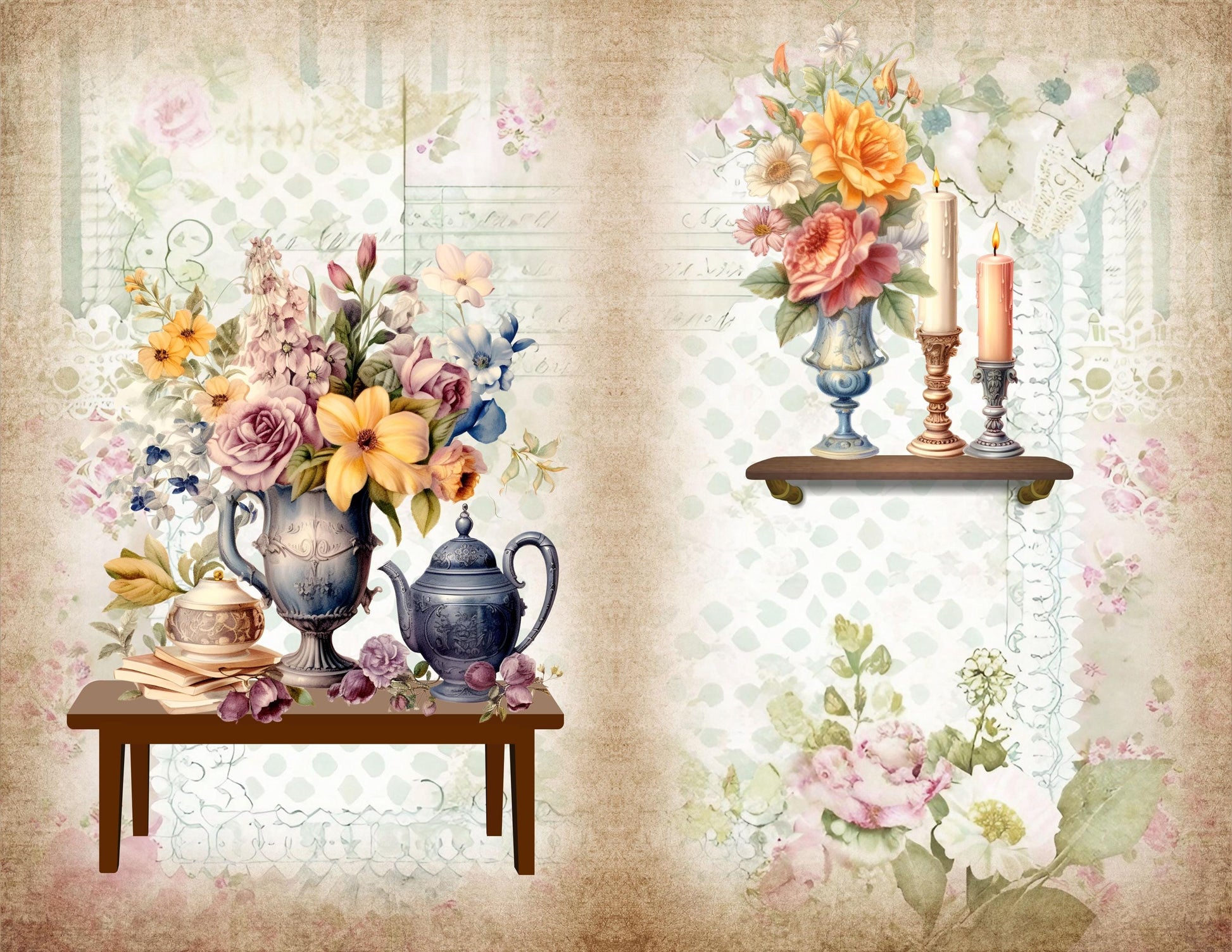 The Seamstress’s Diary Vol. 3 | 24 Page Vintage Sewing Folio Kit | Printable Junk Journal Ephemera