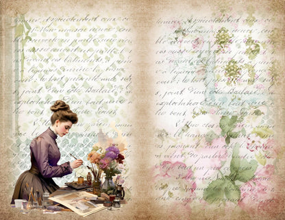 The Seamstress’s Diary Vol. 3 | 24 Page Vintage Sewing Folio Kit | Printable Junk Journal Ephemera