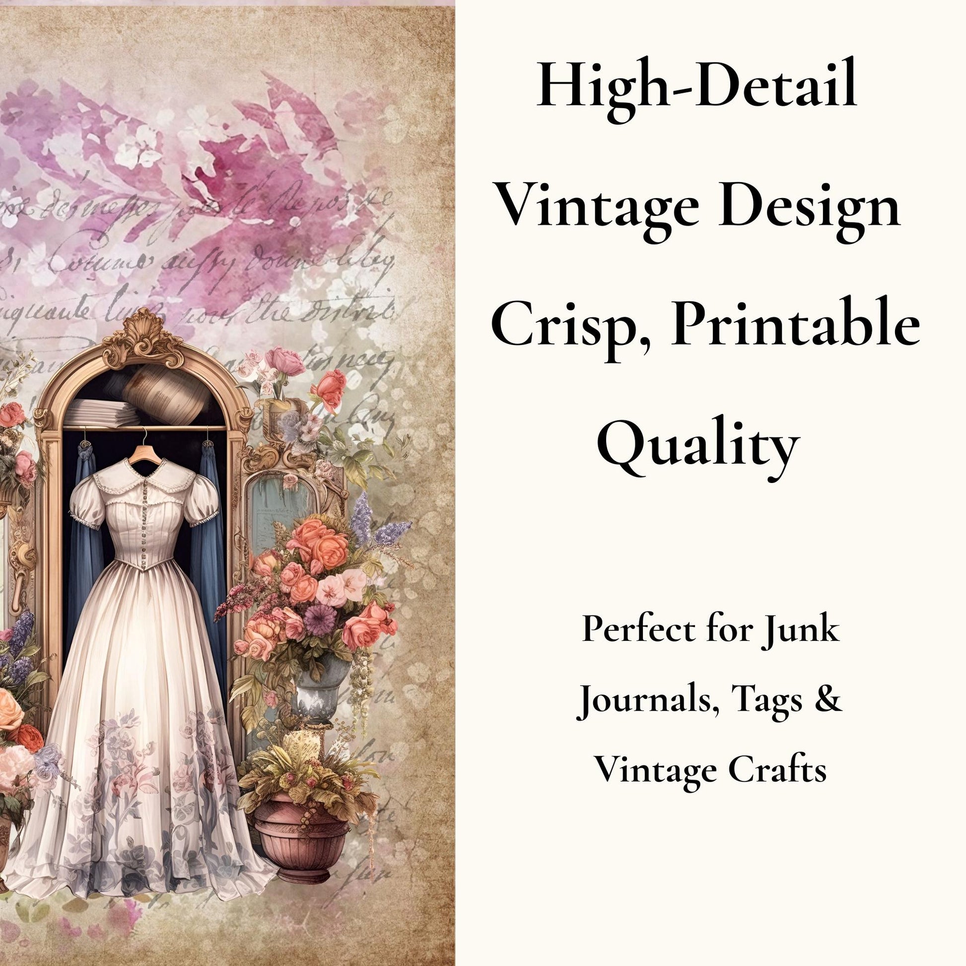 The Seamstress’s Diary Vol. 3 | 24 Page Vintage Sewing Folio Kit | Printable Junk Journal Ephemera
