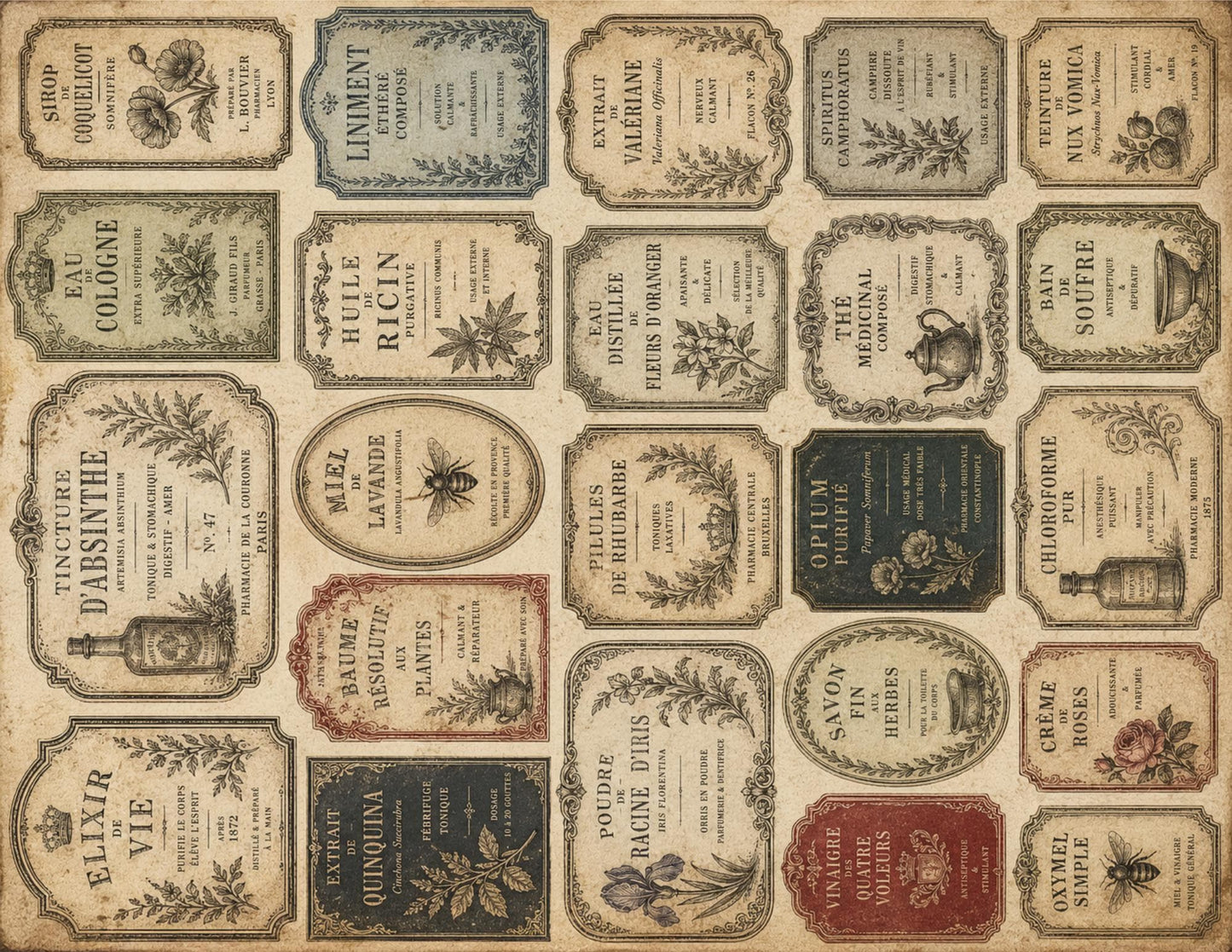 Victorian Archive Labels & Specimen Cards | Printable Natural History Ephemera | Junk Journal Printable Kit