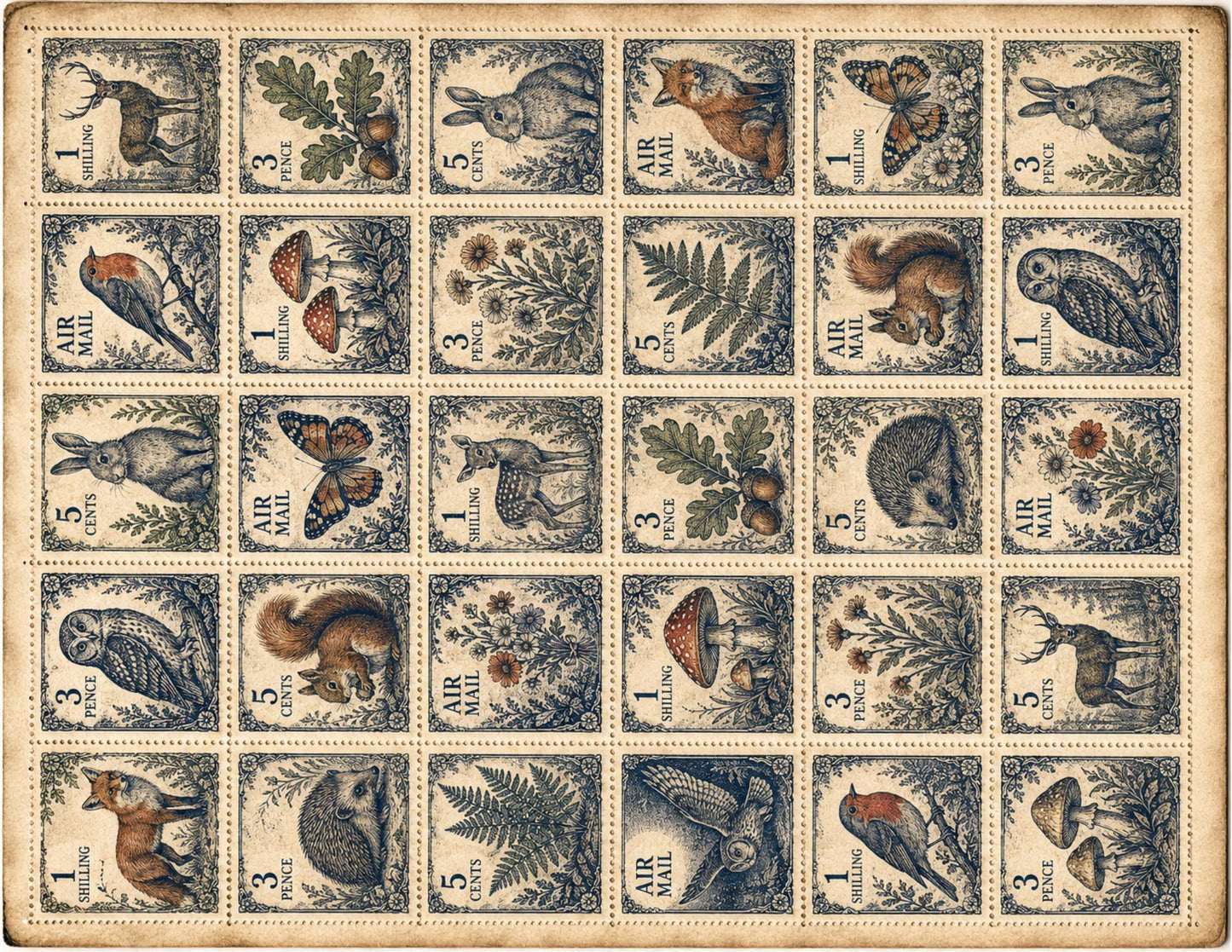 Victorian Archive Labels & Specimen Cards | Printable Natural History Ephemera | Junk Journal Printable Kit