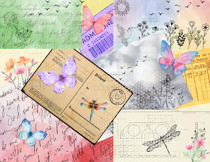 Whispering Wings Journal Kit | Dragonfly & Butterfly Printable Pages