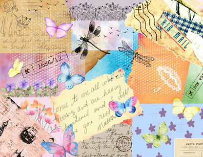 Whispering Wings Journal Kit | Dragonfly & Butterfly Printable Pages