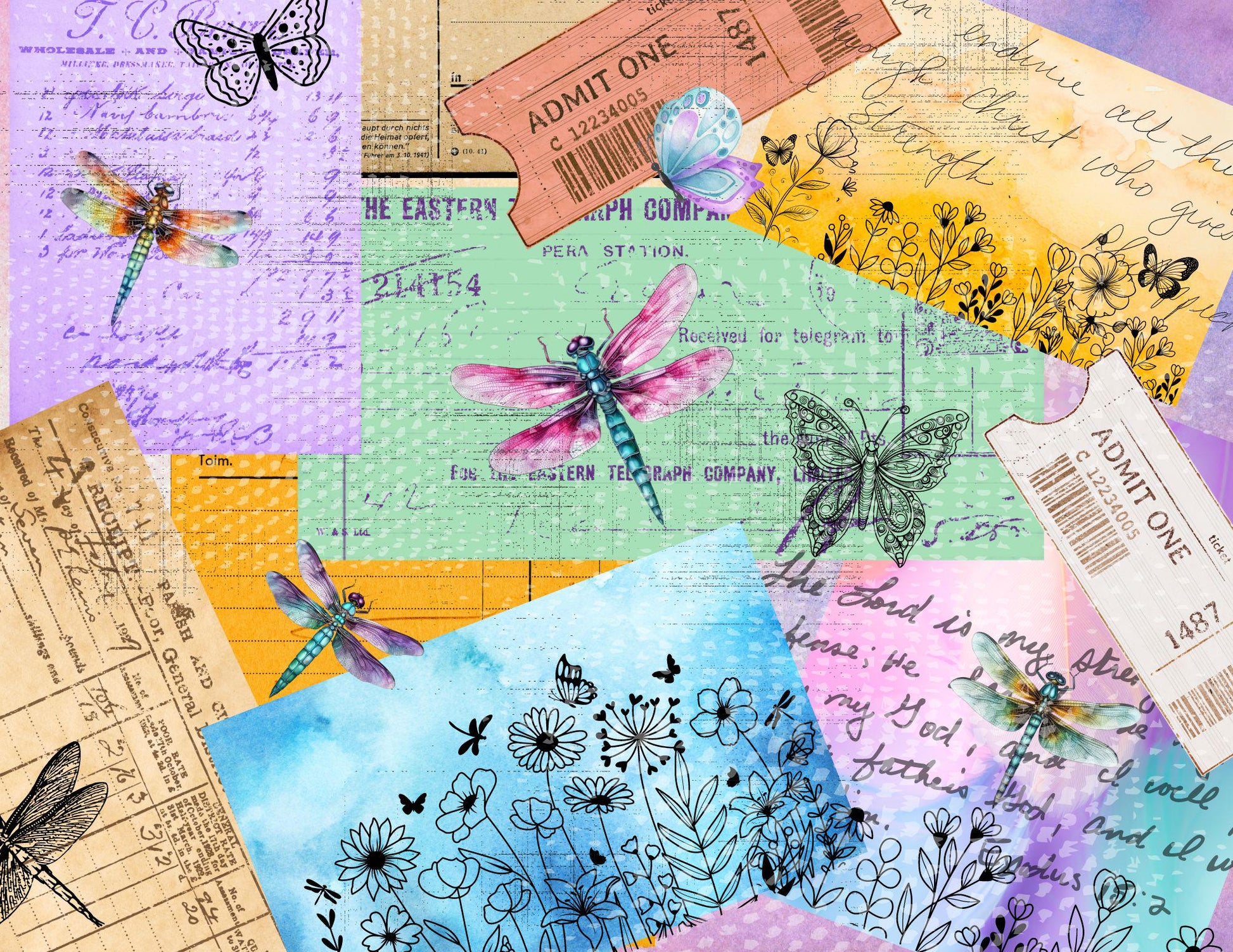 Whispering Wings Journal Kit | Dragonfly & Butterfly Printable Pages