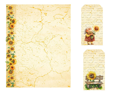 Accordion File Folder The Beauty of God & Sunflowers Collection | Printable Vintage Sunflower Storage Junk Journal Kit Bible Study Ephemera