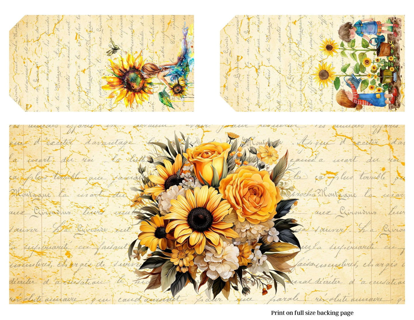 Accordion File Folder The Beauty of God & Sunflowers Collection | Printable Vintage Sunflower Storage Junk Journal Kit Bible Study Ephemera
