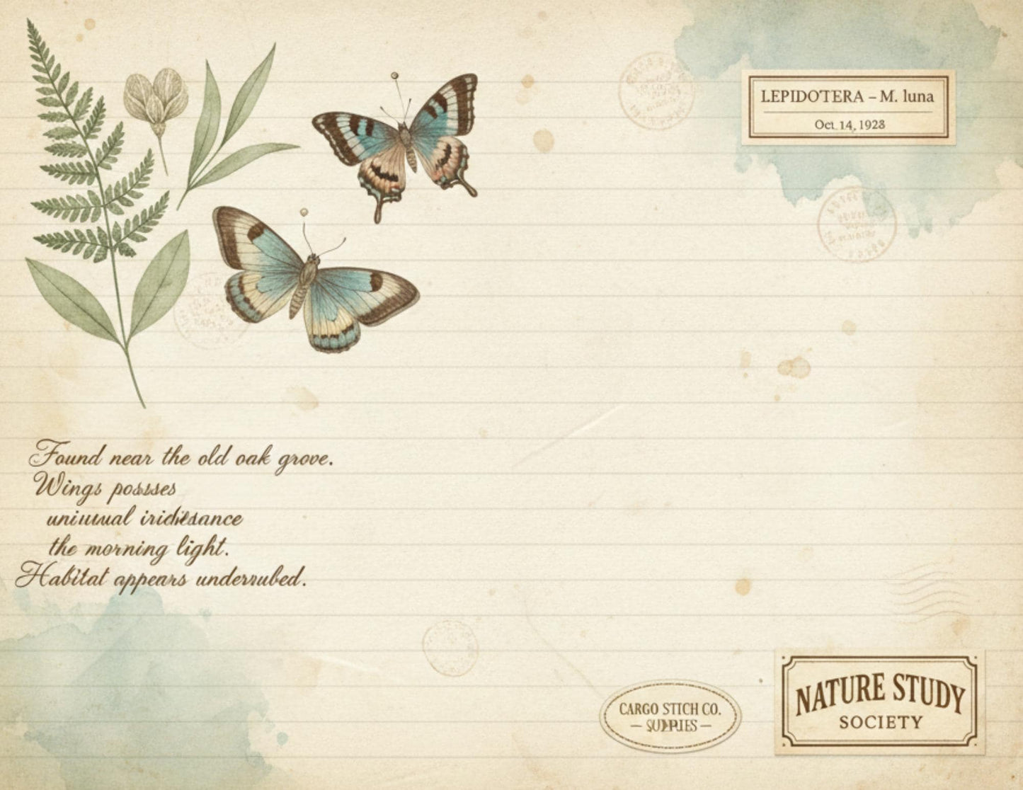 Nature Study Society Journal Kit | 13 Printable Nature Journal Pages | Birds, Butterflies, Ferns & Mushroom Field Notes