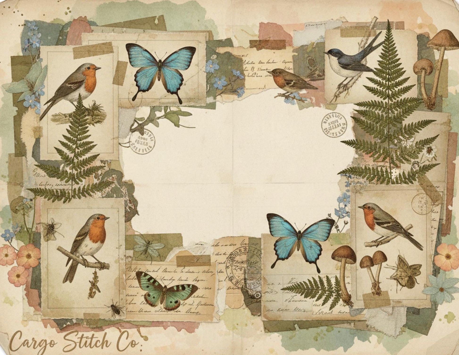 Nature Study Society Journal Kit | 13 Printable Nature Journal Pages | Birds, Butterflies, Ferns & Mushroom Field Notes