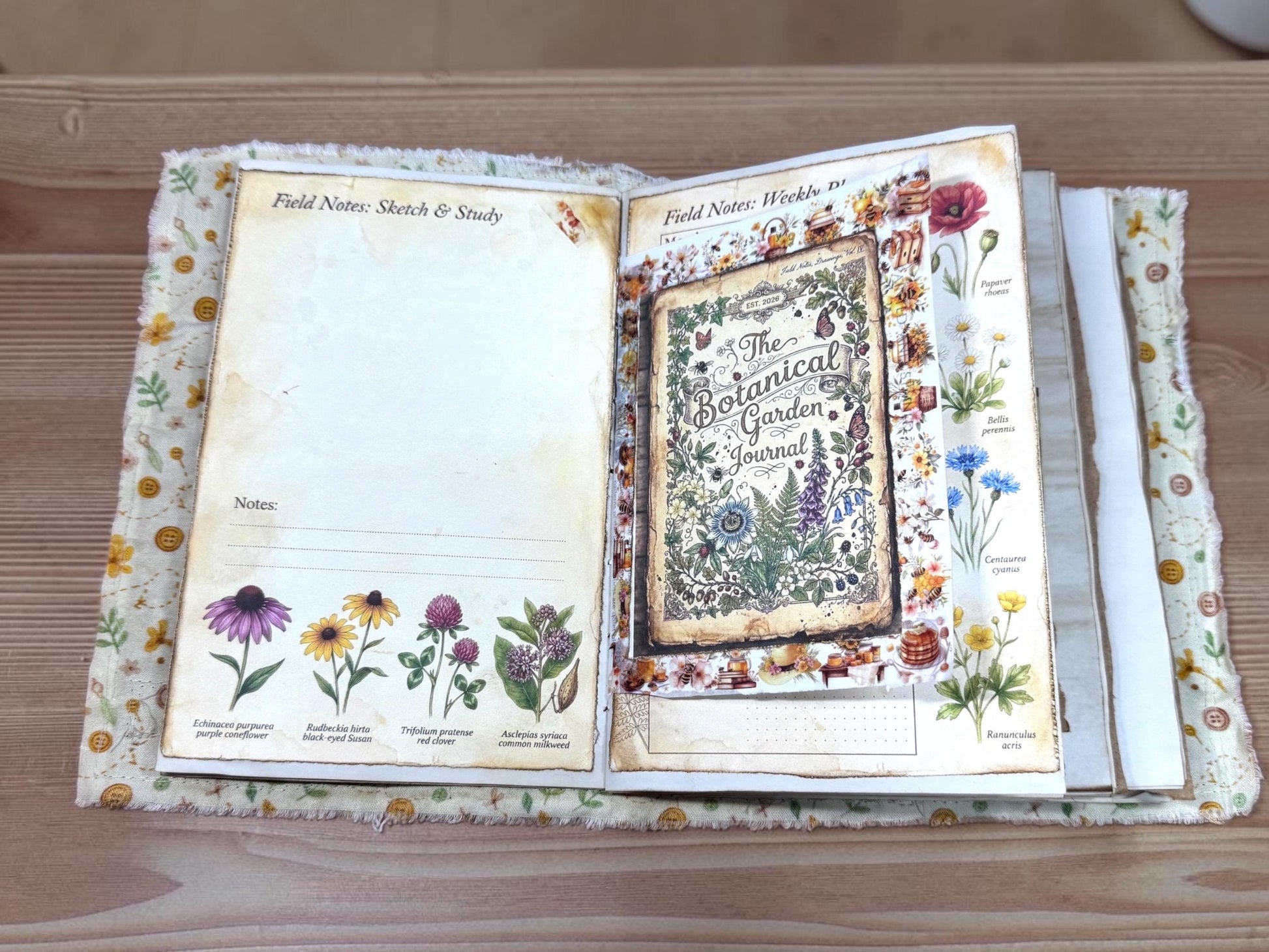 Victorian Naturalist Junk Journal Kit | Botanical Field Notes Printable | Vintage Ephemera Journal Pages | Instant Download Digital Kit