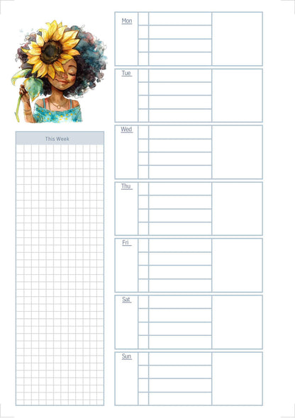 Quiet Wednesday Planner Pages | Beauty of God & Sunflowers Printable Collection