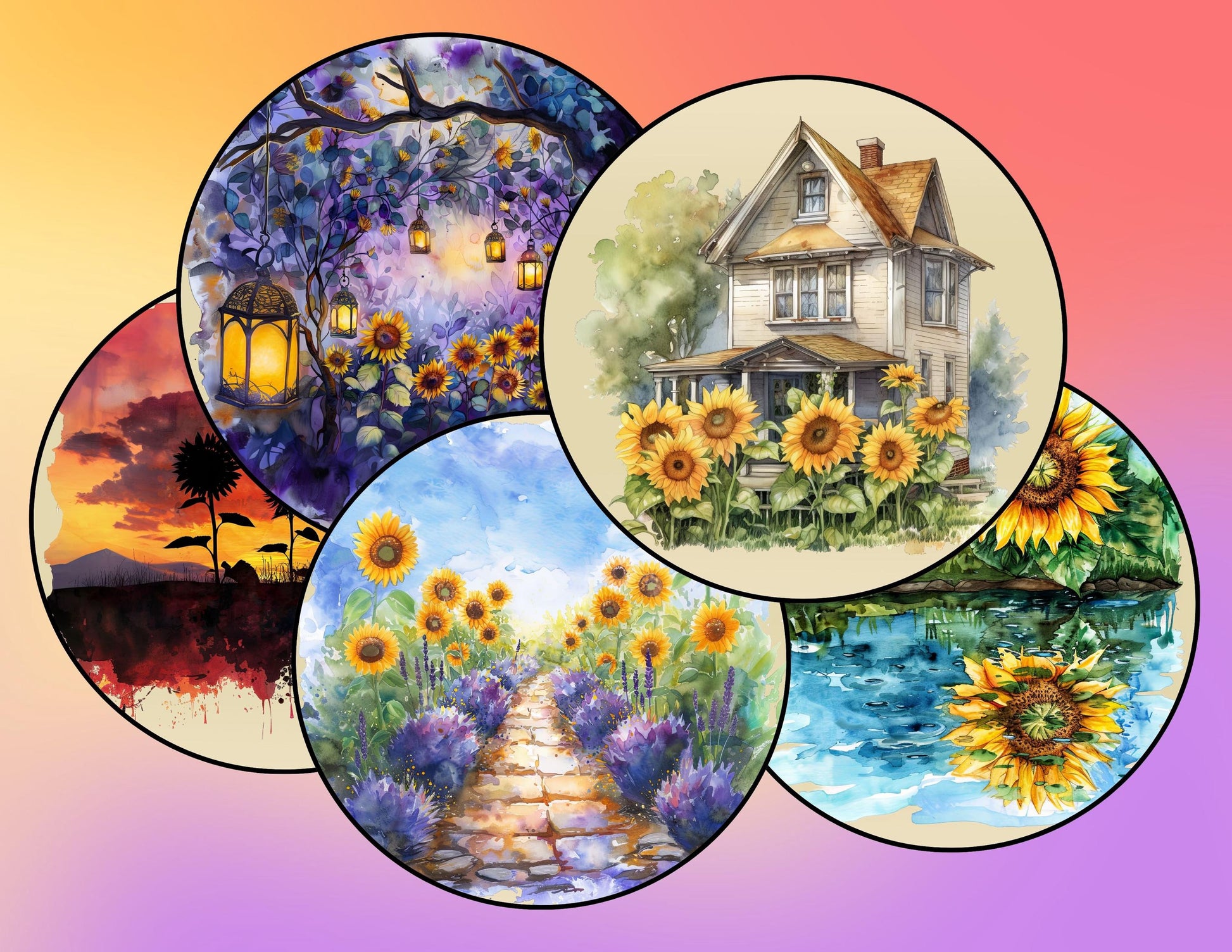 Beauty of God & Sunflowers Printable Junk Journal Kit | 27 Faith-Based Pages + Bible Study Bonus