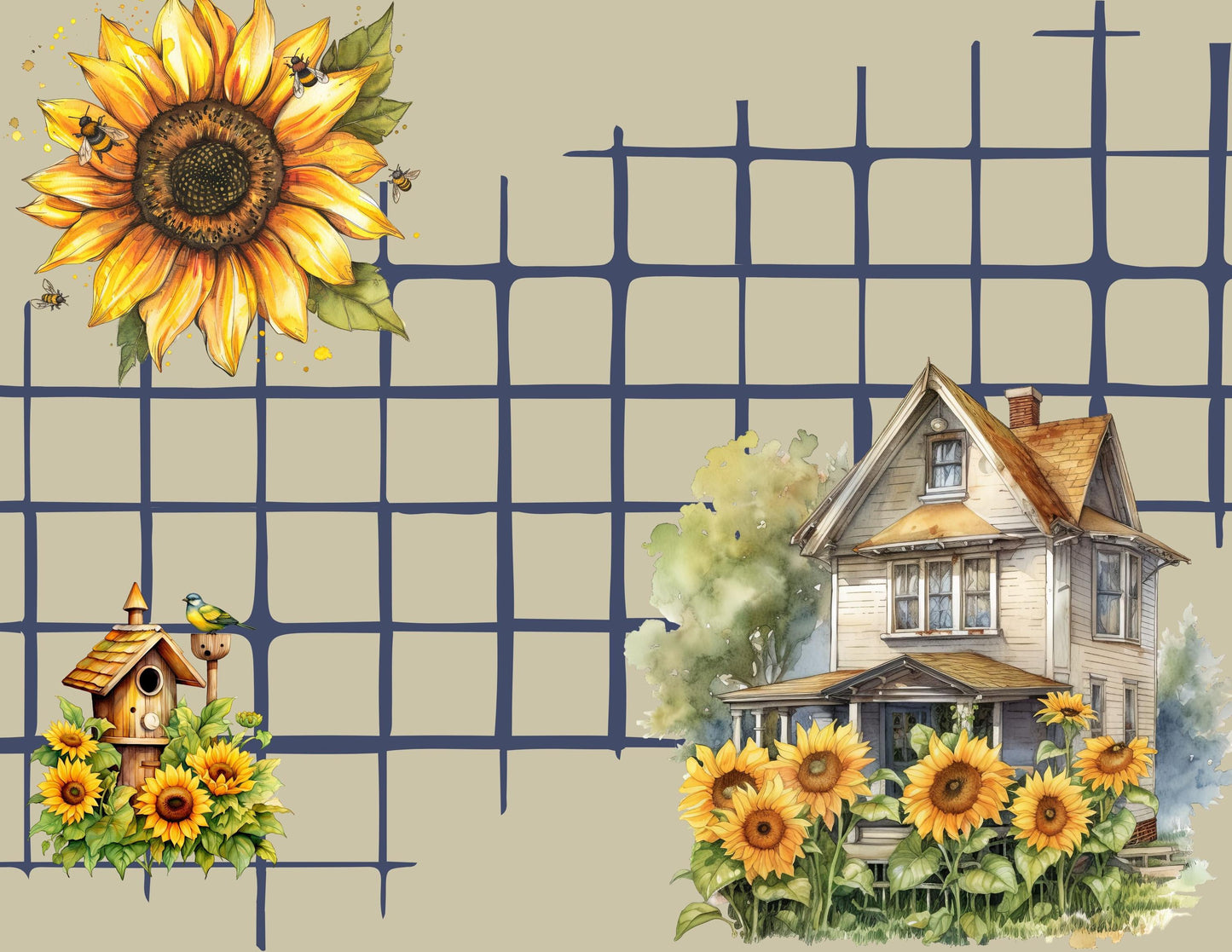 Beauty of God & Sunflowers Printable Junk Journal Kit | 27 Faith-Based Pages + Bible Study Bonus