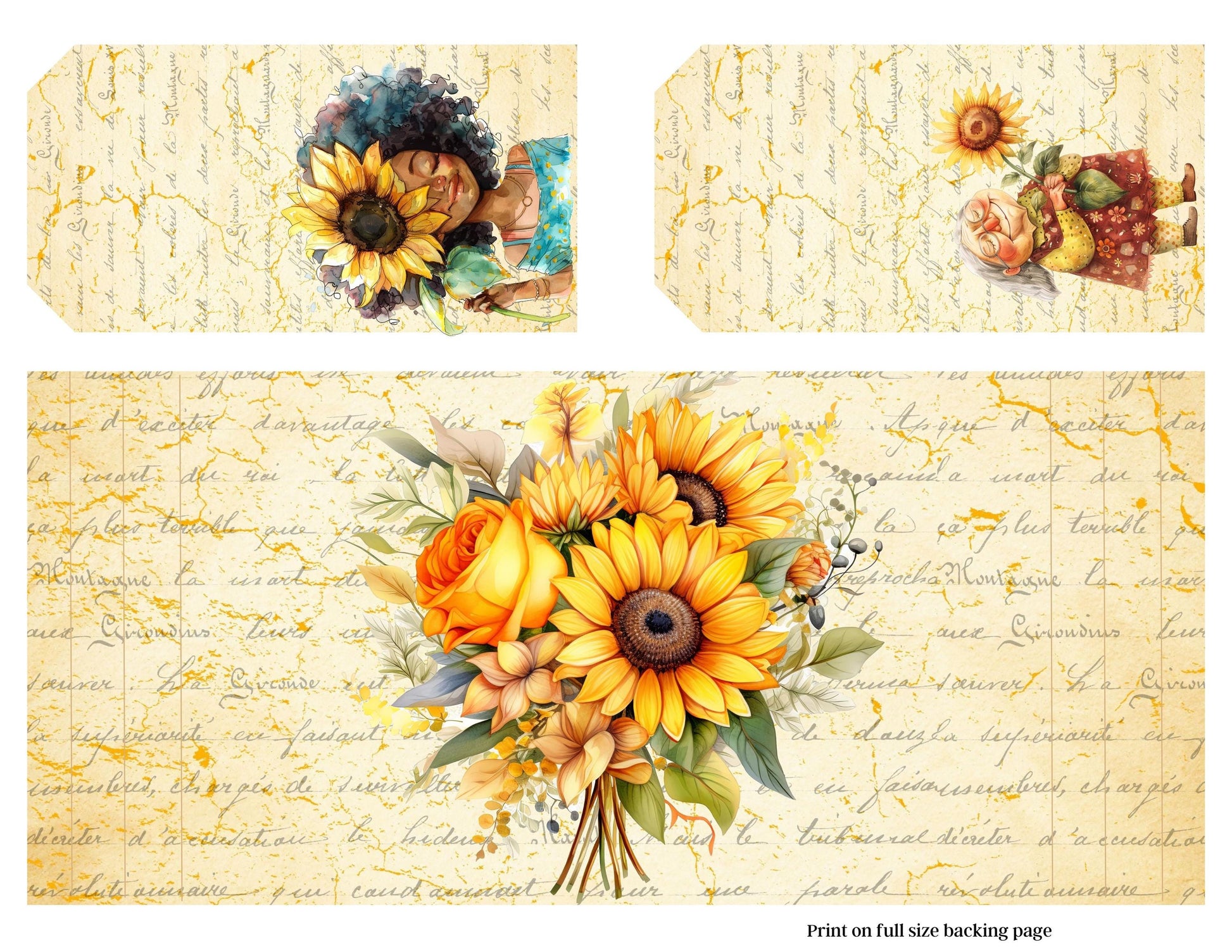 Accordion File Folder The Beauty of God & Sunflowers Collection | Printable Vintage Sunflower Storage Junk Journal Kit Bible Study Ephemera