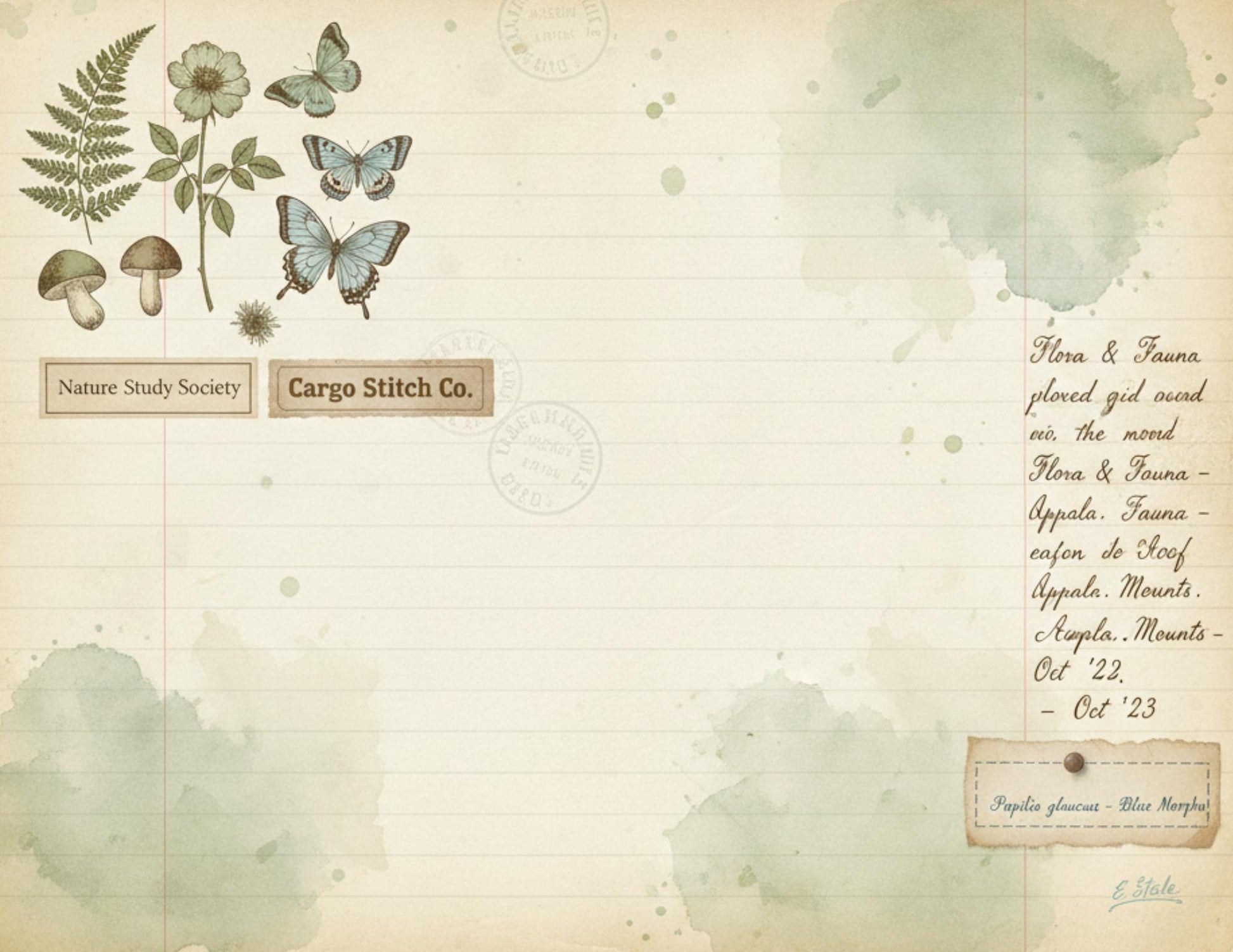 Nature Study Society Journal Kit | 13 Printable Nature Journal Pages | Birds, Butterflies, Ferns & Mushroom Field Notes
