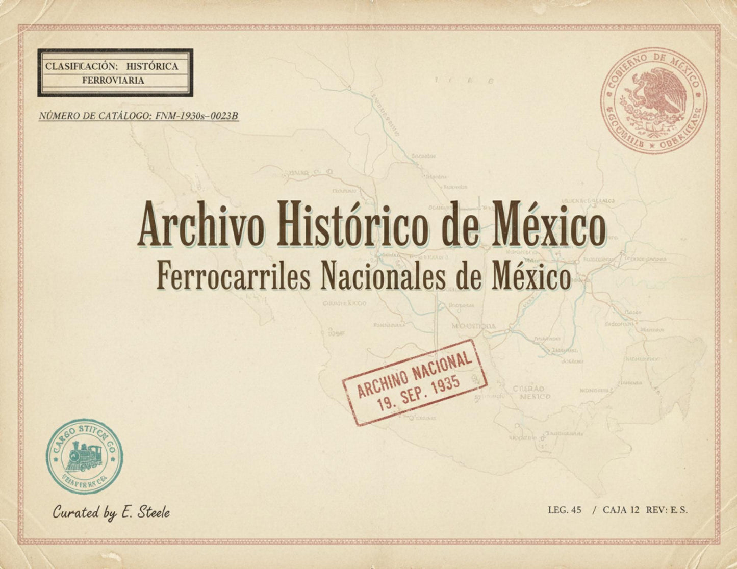 Mexico Railway Survey Maps | Ferrocarriles Nacionales de México | Vintage Railway Archive | Printable Journal Pages | Digital Download