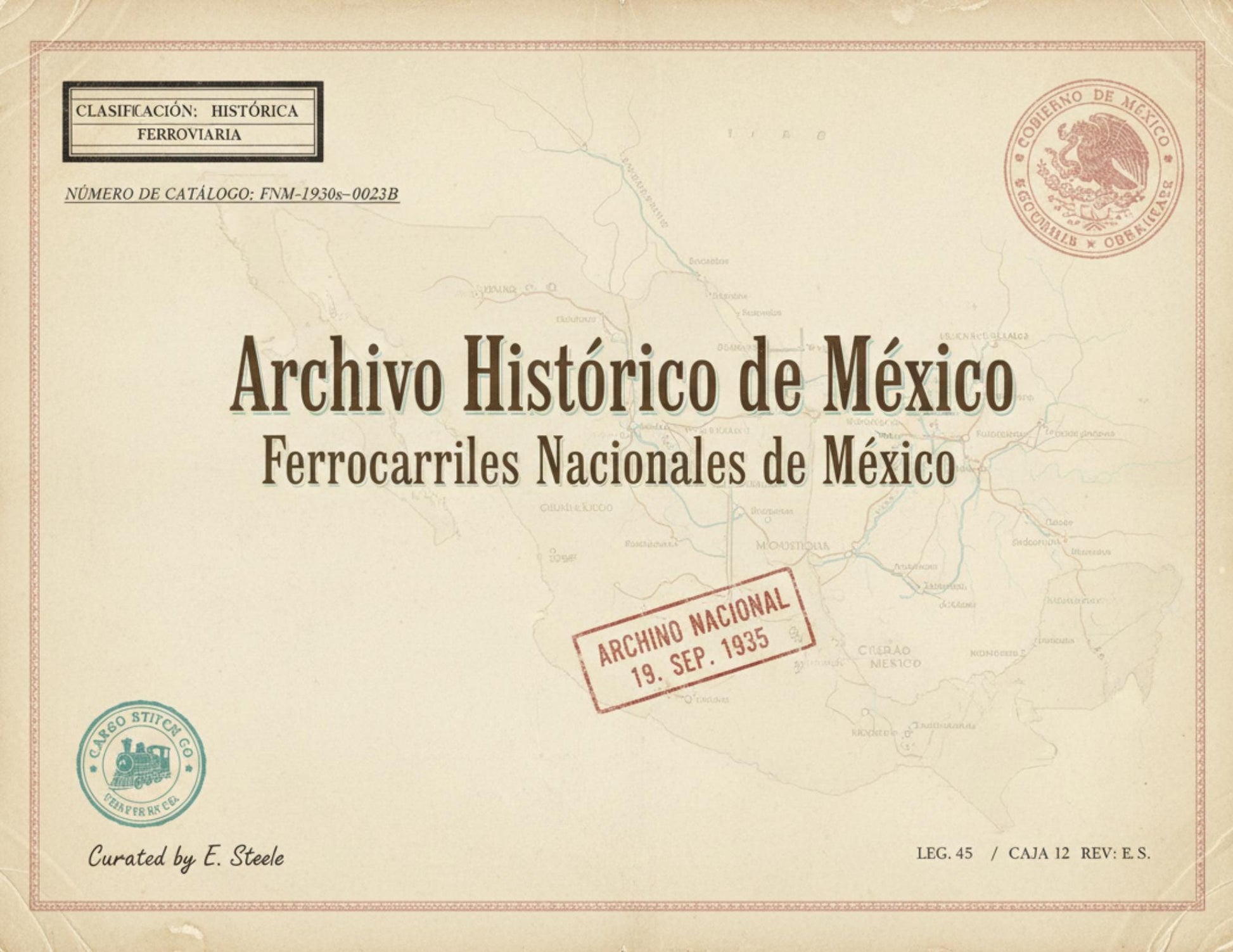 Mexico Railway Survey Maps | Ferrocarriles Nacionales de México | Vintage Railway Archive | Printable Journal Pages | Digital Download