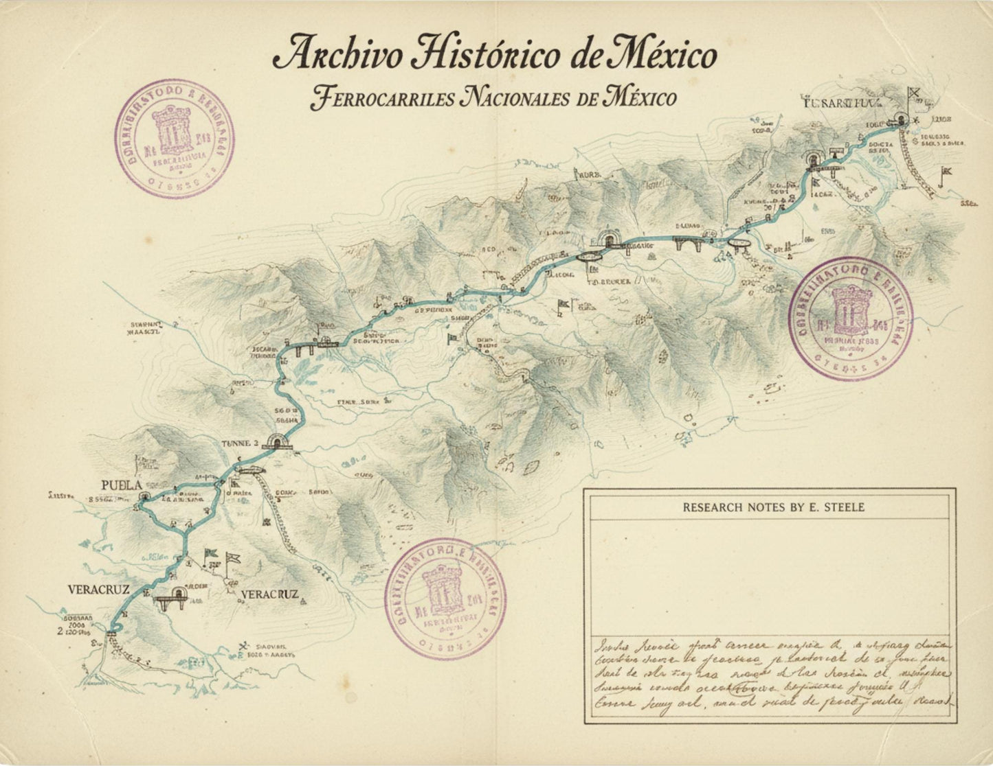 Mexico Railway Survey Maps | Ferrocarriles Nacionales de México | Vintage Railway Archive | Printable Journal Pages | Digital Download