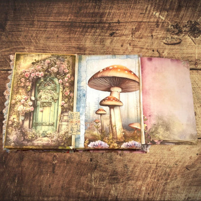 Enchanted Fairy Expandable Junk Journal | Handmade Fairy Journal | 90 Pages | 15 Pockets | Ephemera & Fabric Bundle