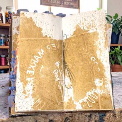 Victorian Expandable Envelope Junk Journal | Handmade Coffee Dyed Journal | 126 Pages | Interactive Journal Pockets, Envelopes & Ephemera