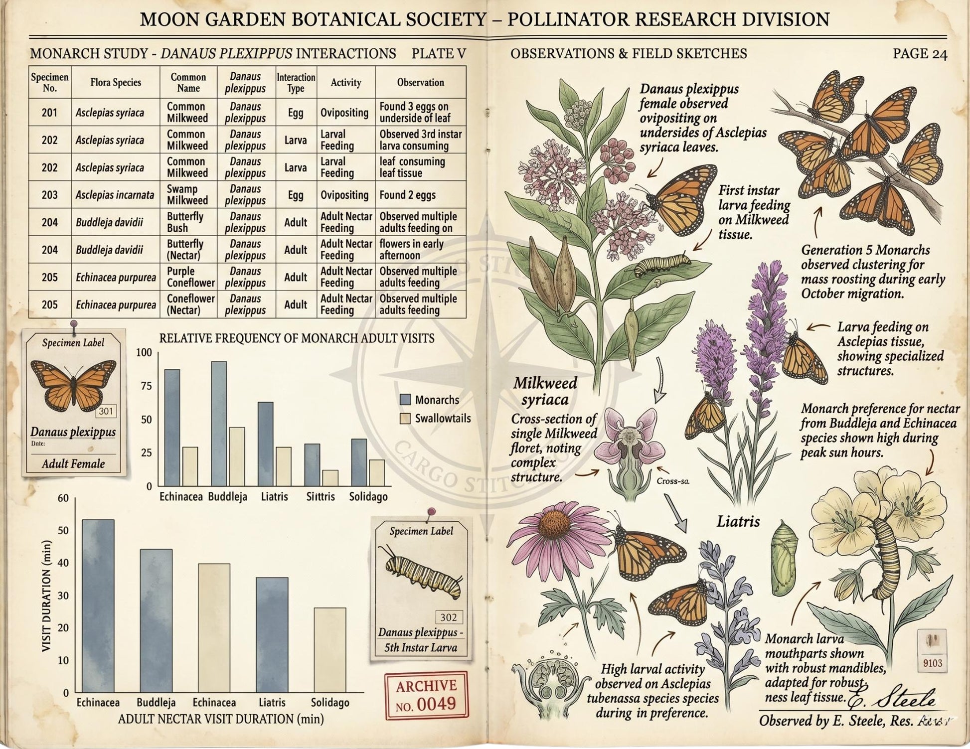 Moon Garden Botanical Society Field Notes & Specimens | Botanical Journal Pages | Vintage Nature Archive | Printable Junk Journal Kit