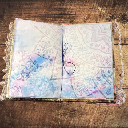 Enchanted Fairy Expandable Junk Journal | Handmade Fairy Journal | 90 Pages | 15 Pockets | Ephemera & Fabric Bundle