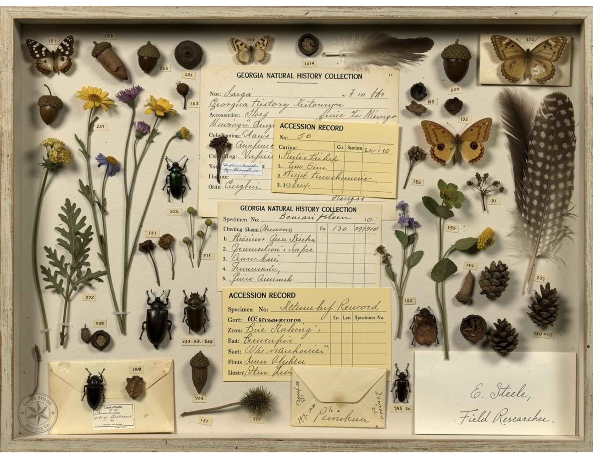 Georgia Natural History Collection Museum Box | Botanical Museum Papers | Vintage Nature Ephemera | Scientific Journal Printables