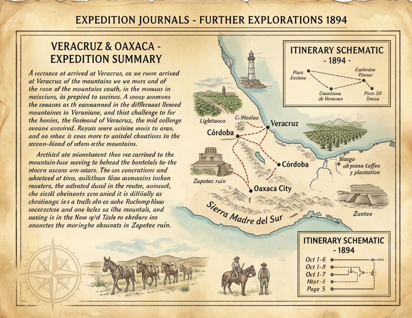 Mexico Expedition Journals Collection | 10 Printable Vintage Explorer Papers | Botanical Maps & Scientific Ephemera | Digital Download