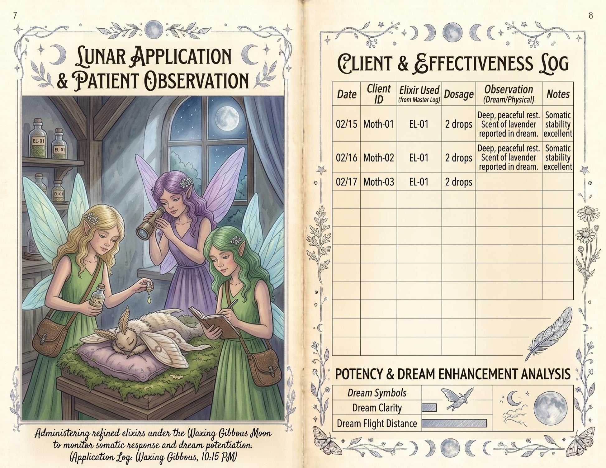 Fairy Moon Garden Society Founding Archives | Printable Junk Journal Kit | Botanical Fairy Journal Pages | Fantasy Ephemera PDF