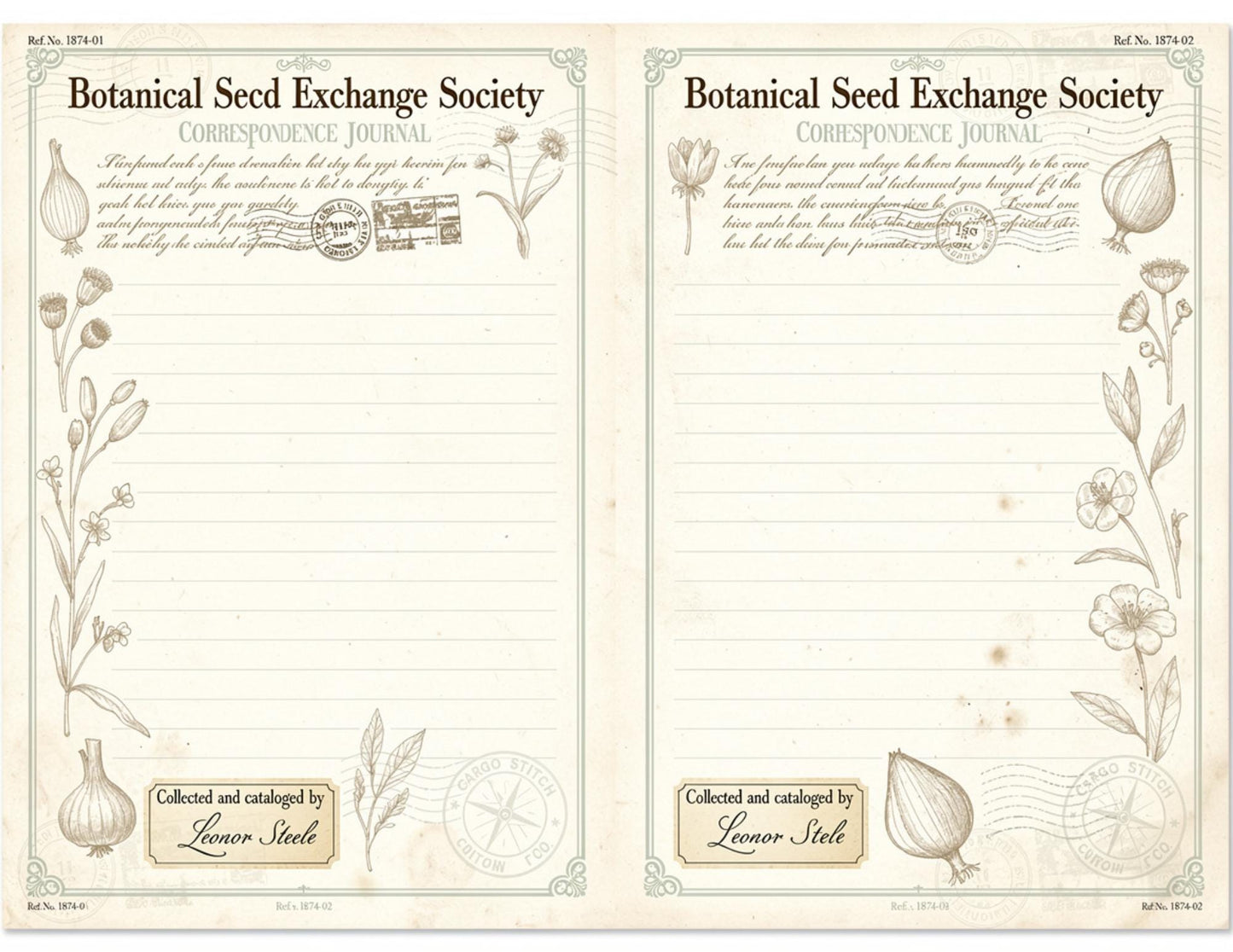 Botanical Seed Exchange Society Garden Observation Journal | 14 Printable Pages | Botanical Writing Pages & Garden Records