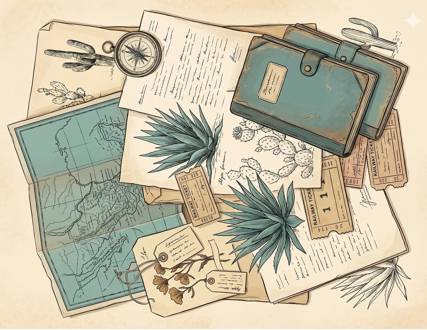 Mexico Expedition Journals Collection | 10 Printable Vintage Explorer Papers | Botanical Maps & Scientific Ephemera | Digital Download