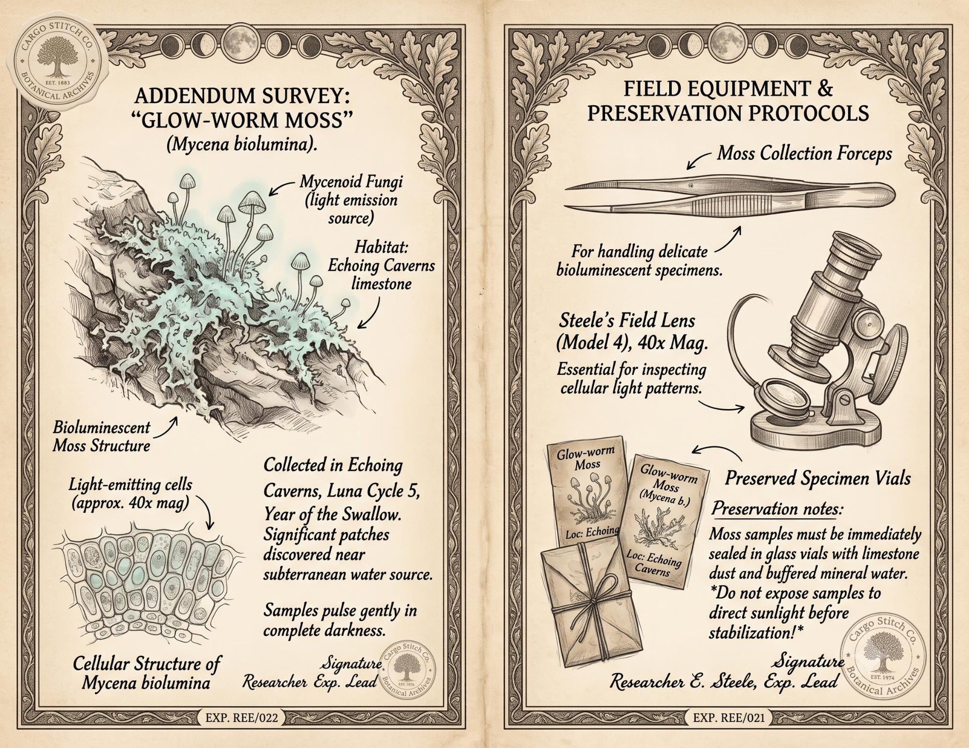 Fairy Moon Garden Society Founding Archives | 17 Printable Junk Journal Pages | Moon Garden Botanical Journal | Fantasy Ephemera