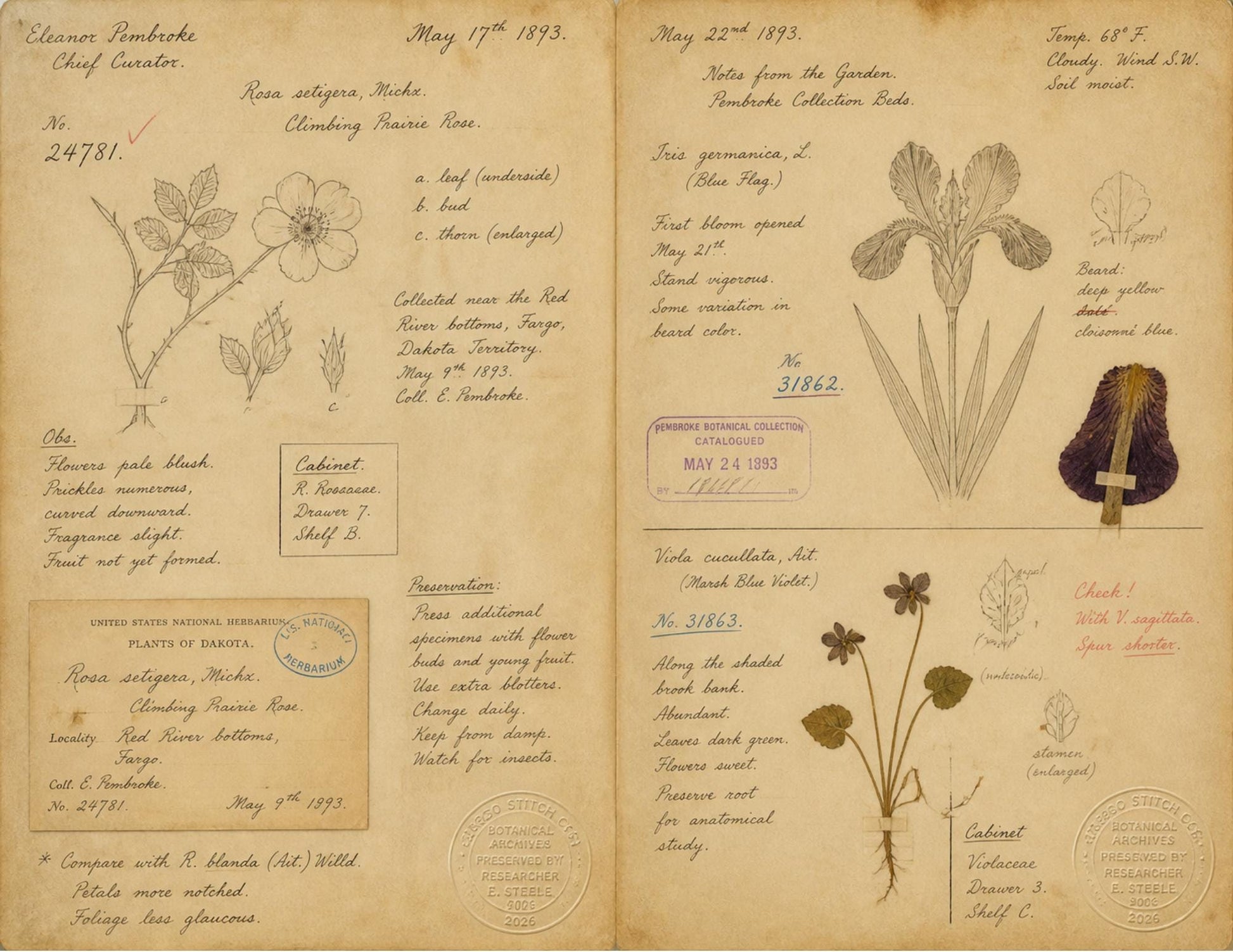 Moon Garden Botanical Society Volume I: Journal of Observations | 20 Printable Junk Journal Pages | Victorian Botanical Archive