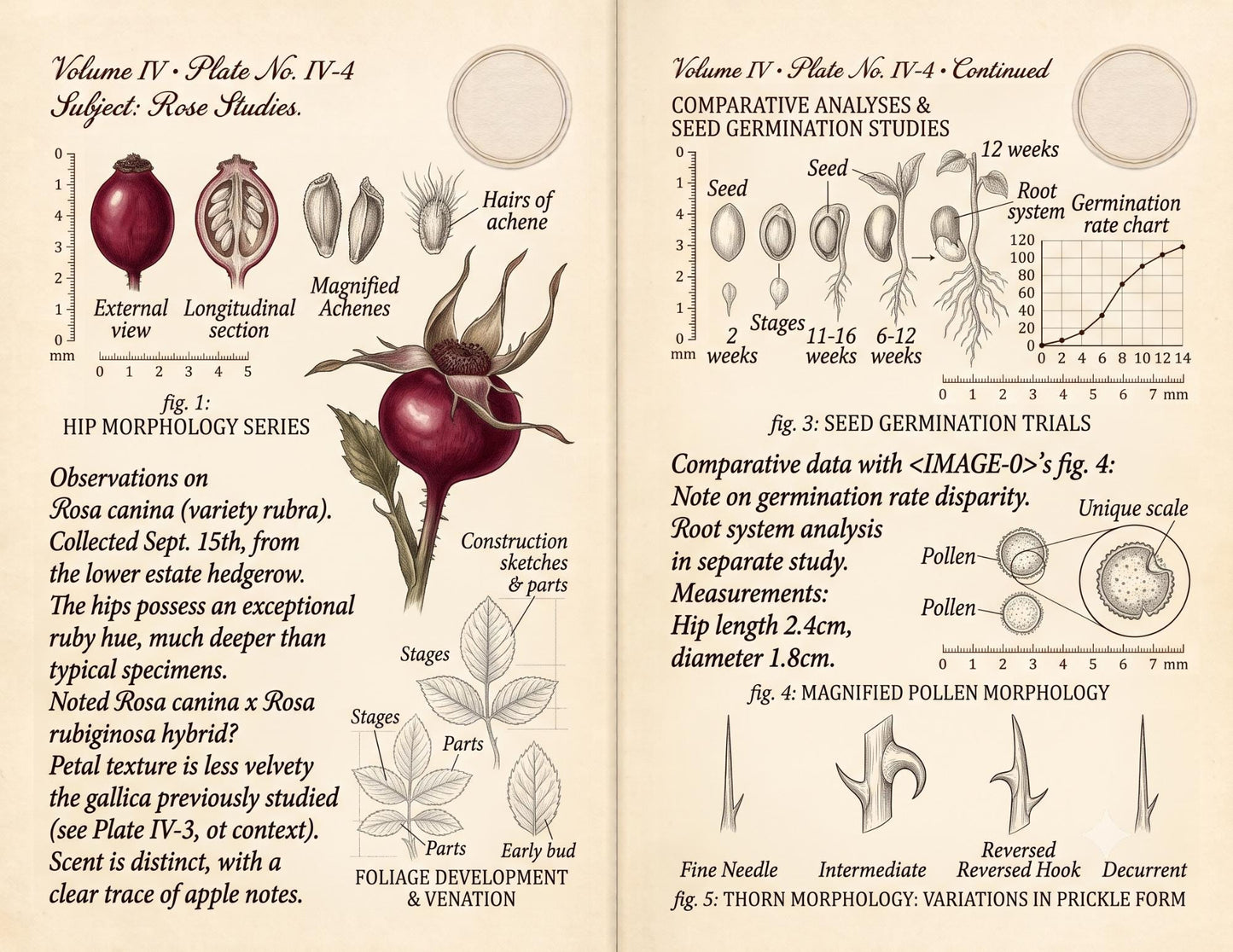 Eleanor's Conservatory Archives™ | Vintage Rose Botanical Studies | Printable Junk Journal Kit | Botanical Field Notes | Digital PDF
