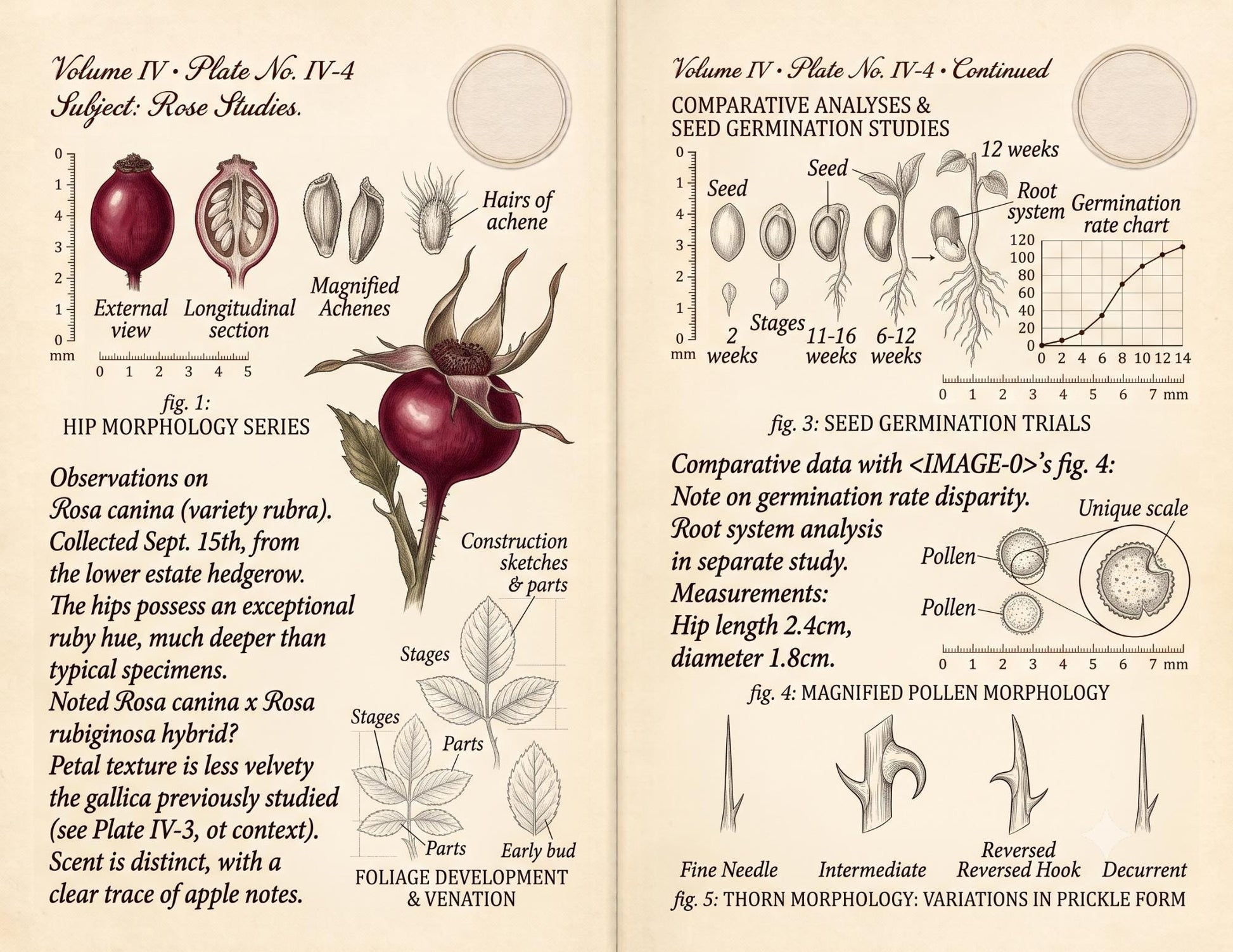 Eleanor's Conservatory Archives™ | Vintage Rose Botanical Studies | Printable Junk Journal Kit | Botanical Field Notes | Digital PDF