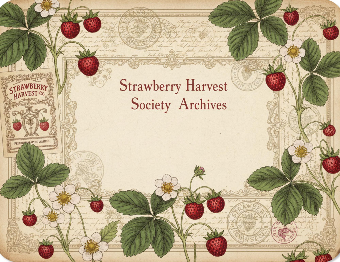 Vintage Strawberry Botanical Journal Pages | Printable Junk Journal Kit | Victorian Strawberry Ephemera | Botanical Stationery | Digital PDF