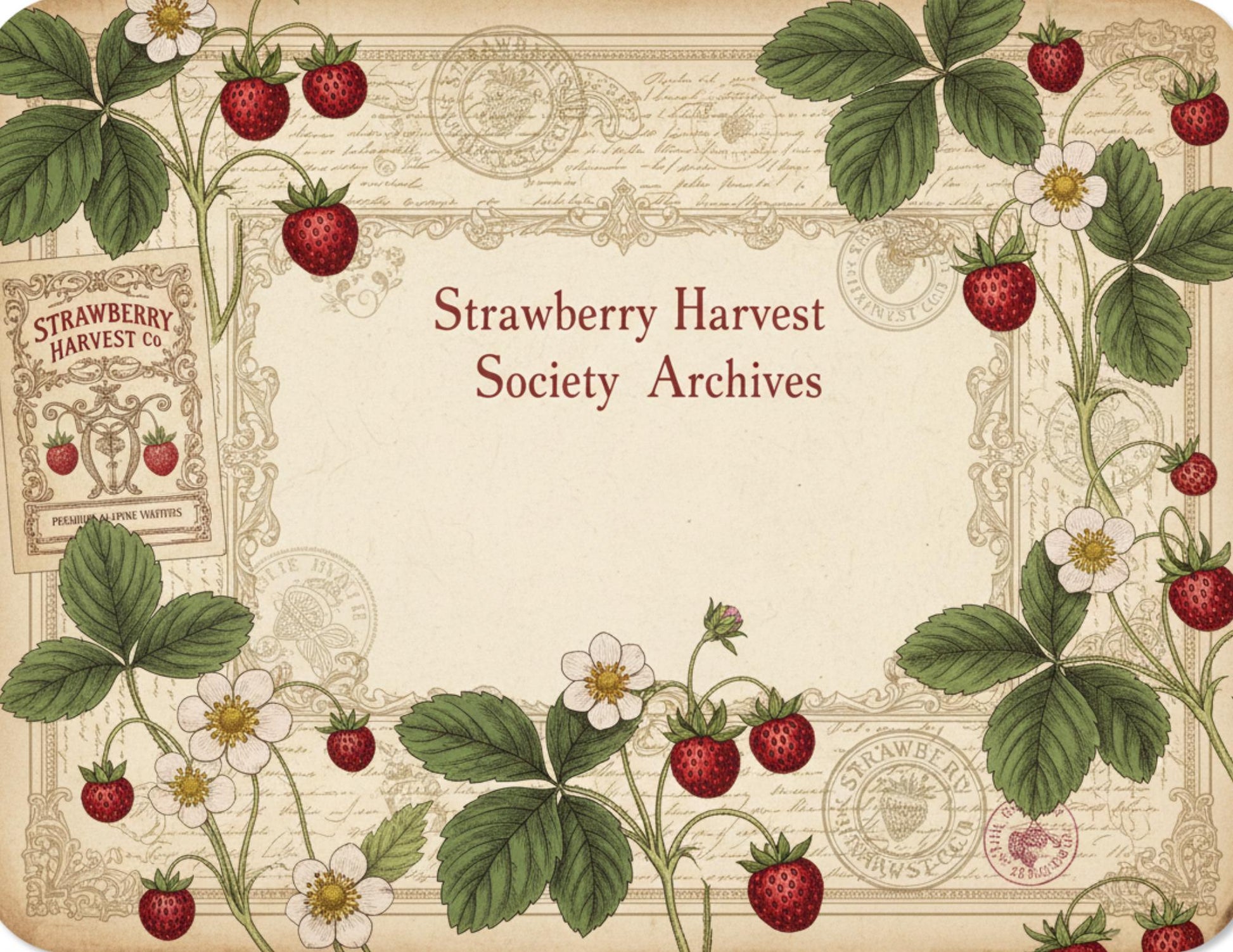 Vintage Strawberry Botanical Journal Pages | Printable Junk Journal Kit | Victorian Strawberry Ephemera | Botanical Stationery | Digital PDF