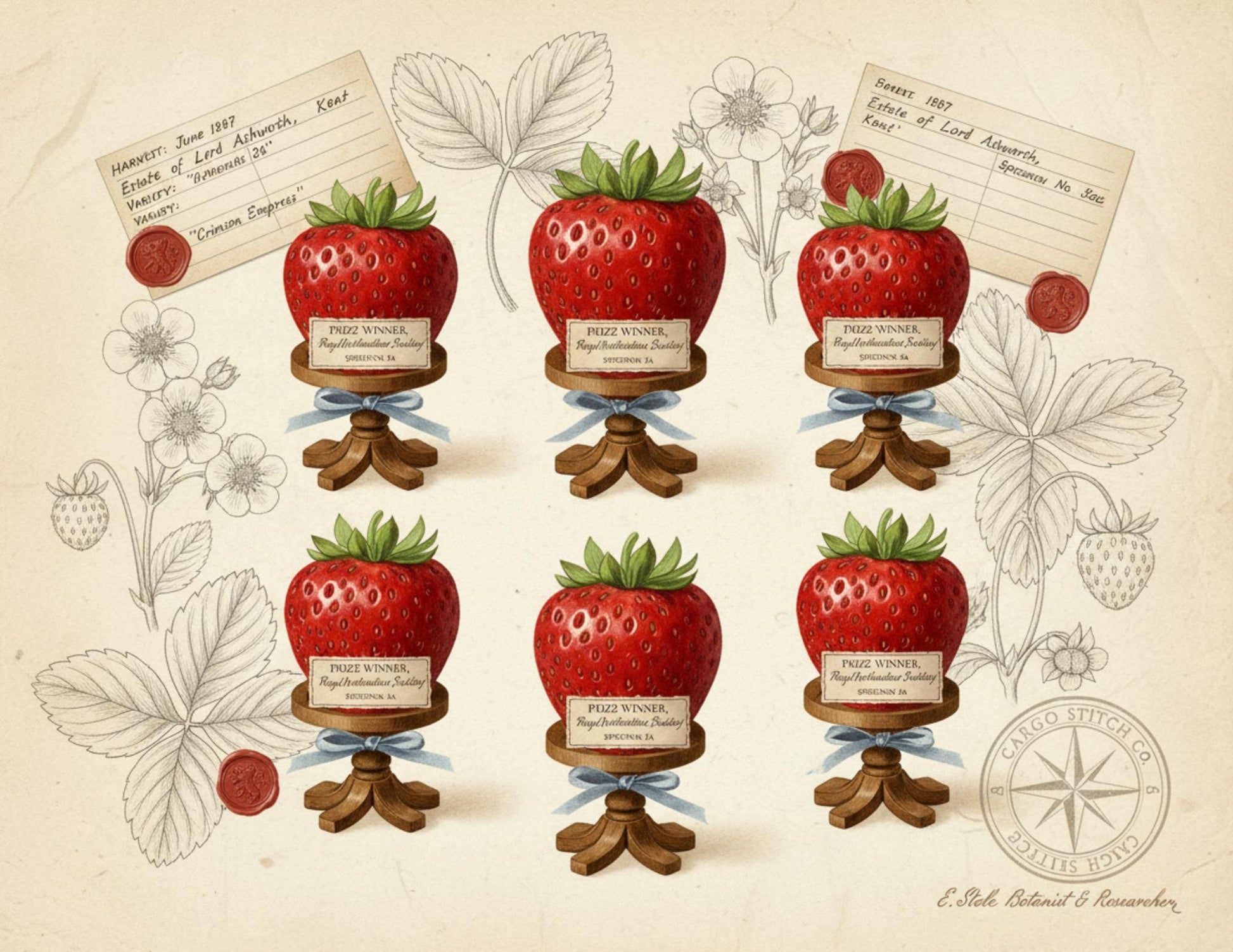 Vintage Strawberry Botanical Journal Pages | Printable Junk Journal Kit | Victorian Strawberry Ephemera | Botanical Stationery | Digital PDF