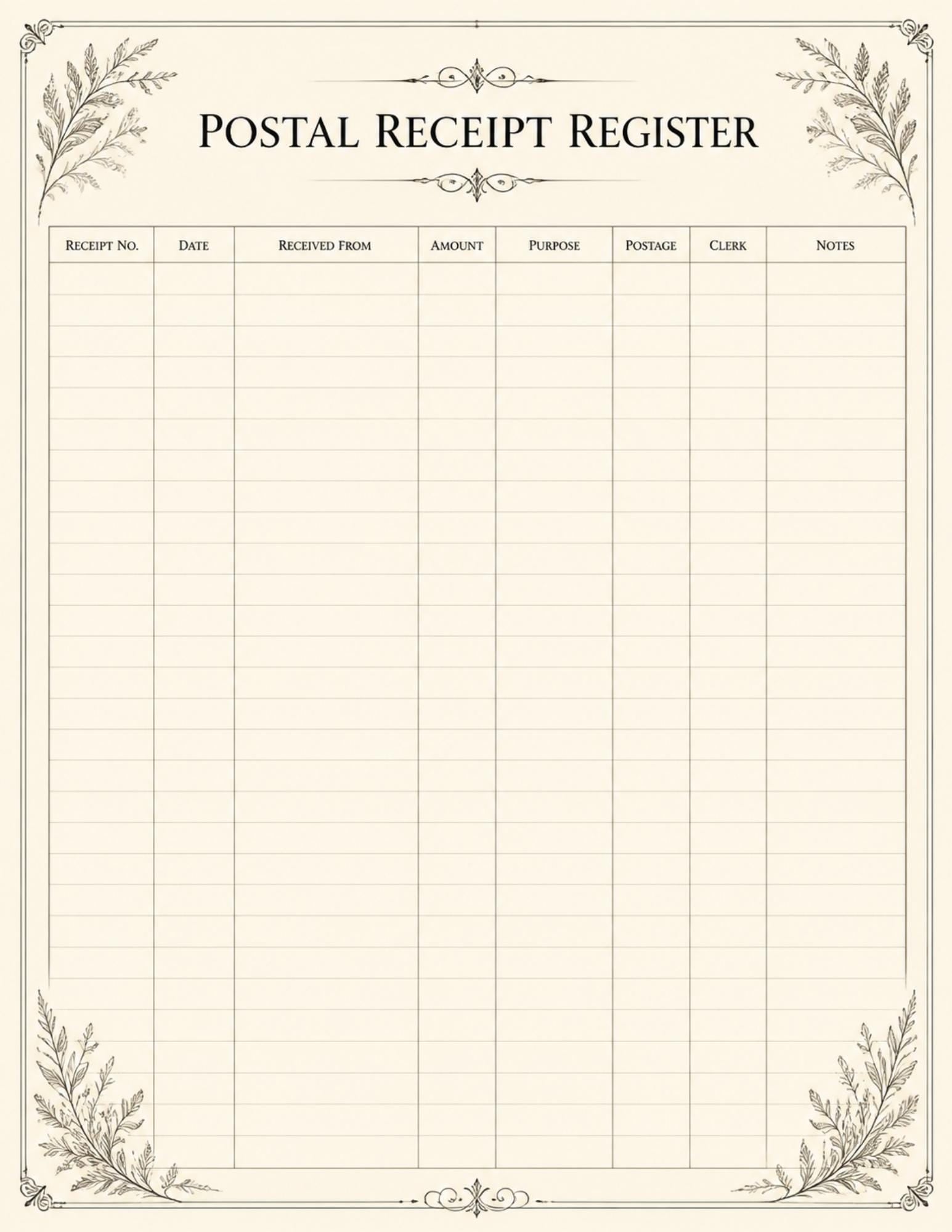 The Quiet Archives Correspondence Office Records | Printable Vintage Ledger & Office Forms | Junk Journal Writing Pages