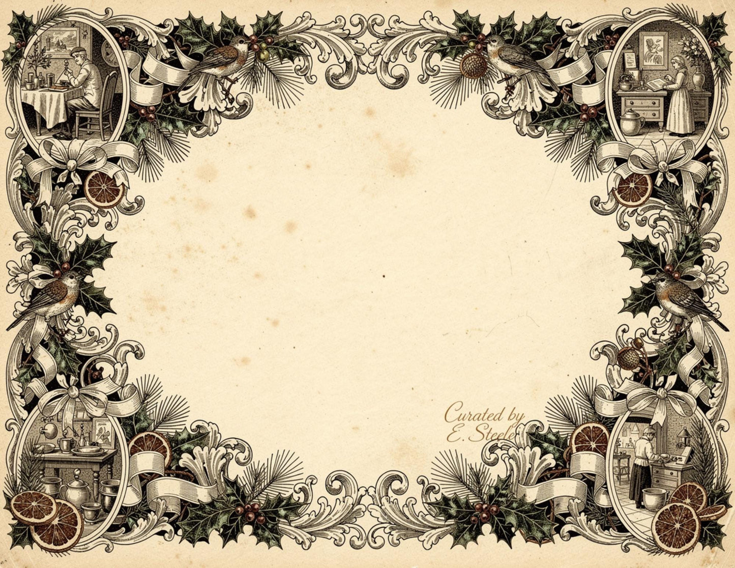 Victorian Christmas Accordion File Folder | 18 Printable Pages | Mix & Match Junk Journal Kit | Holiday Ephemera | Vintage Christmas Prints
