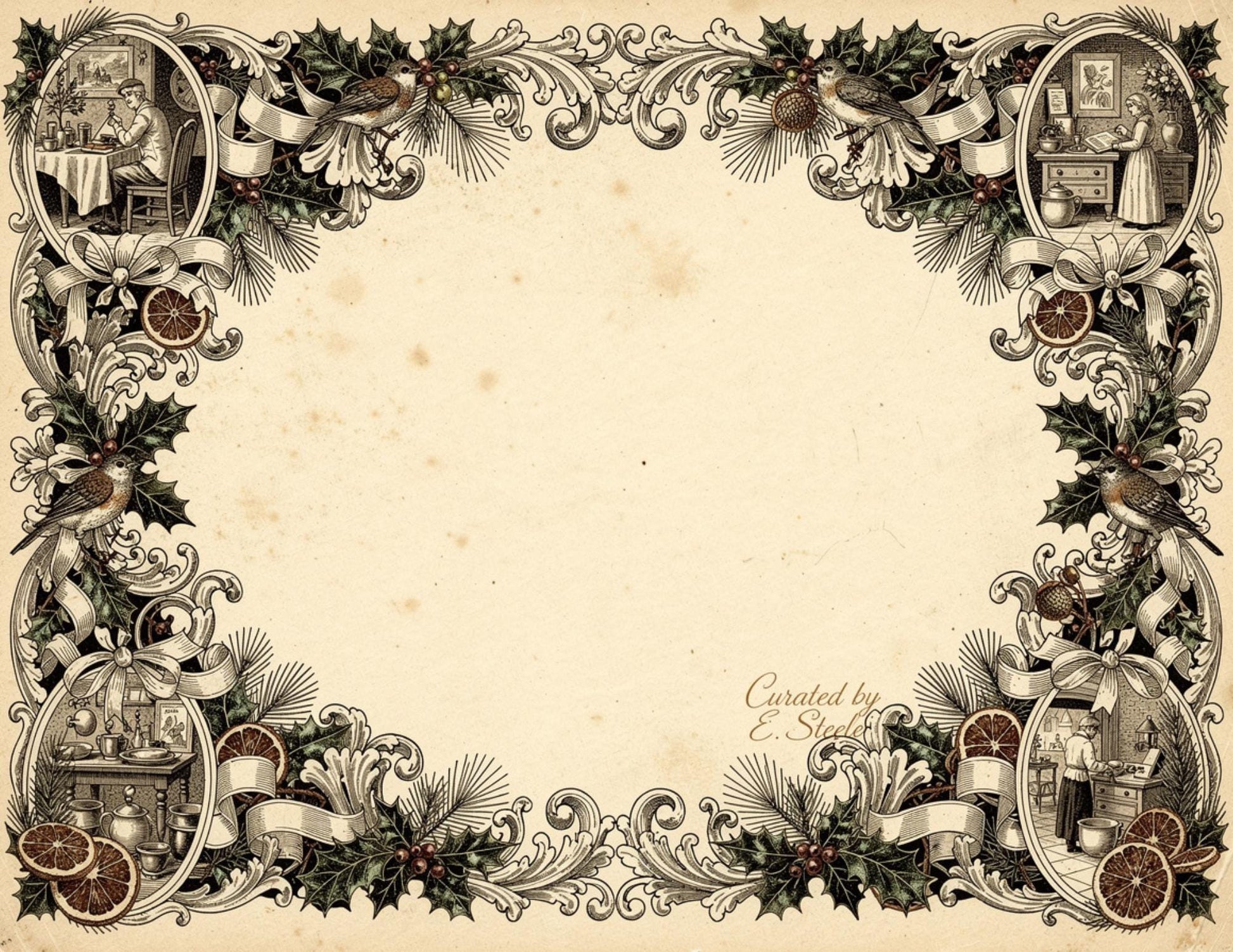 Victorian Christmas Accordion File Folder | 18 Printable Pages | Mix & Match Junk Journal Kit | Holiday Ephemera | Vintage Christmas Prints