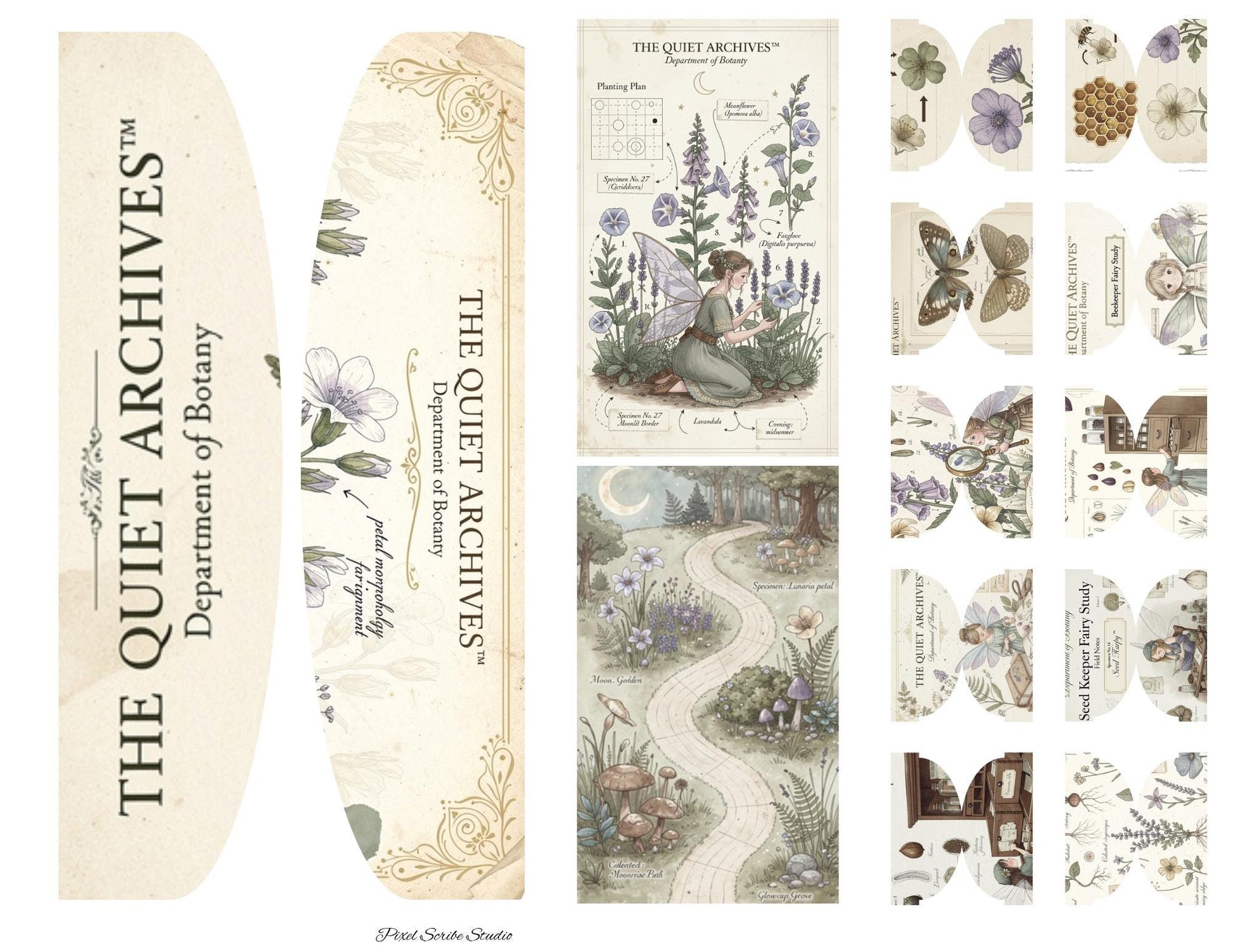 Botanical Fairy Accordion File Folder Printable | Vintage Herbarium Journal Kit | Eleanor & Grace Digital Download
