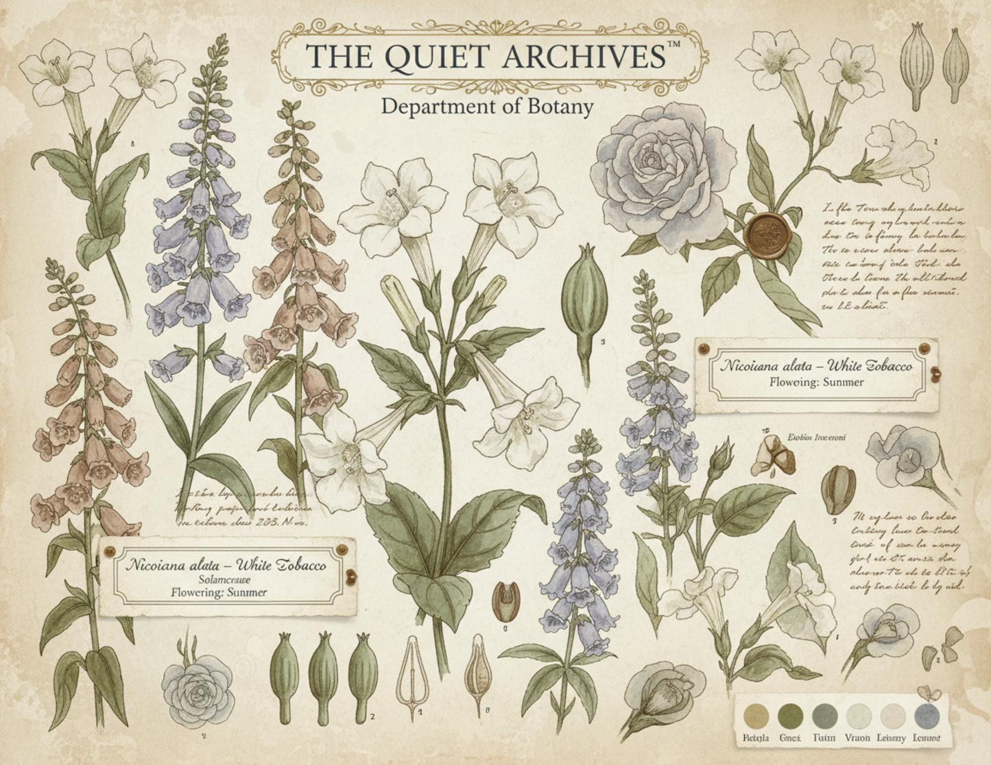 Botanical Fairy Accordion File Folder Printable | Vintage Herbarium Journal Kit | Eleanor & Grace Digital Download